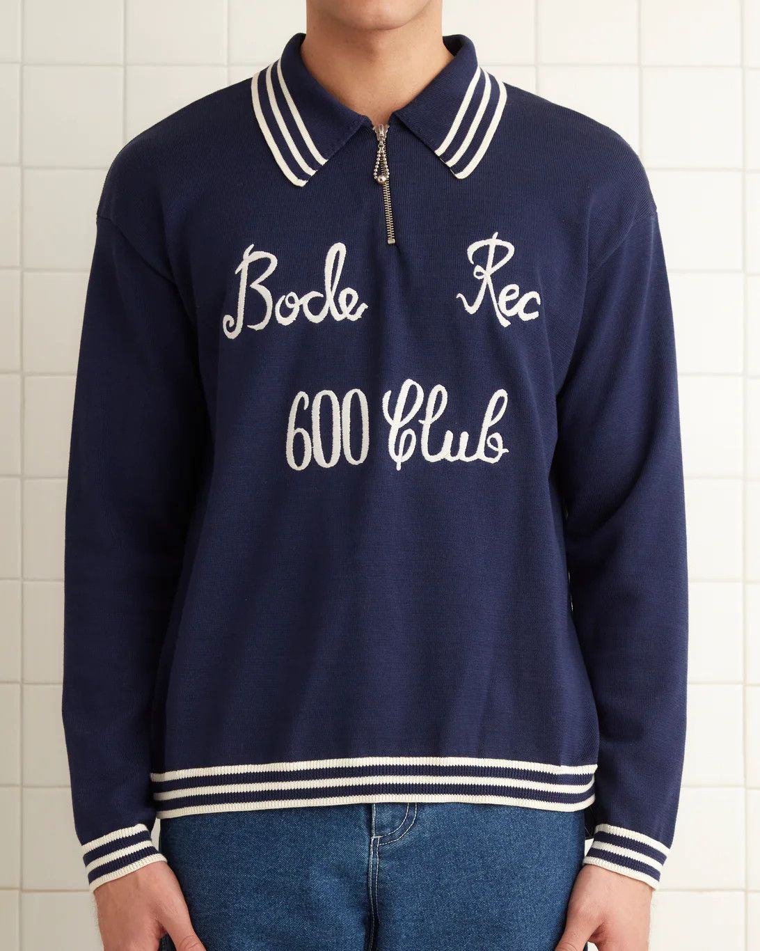 Bode 760USD Club Long-Sleeved Polo - Navy Size US L / EU 52-54 / 3 - 4 Thumbnail