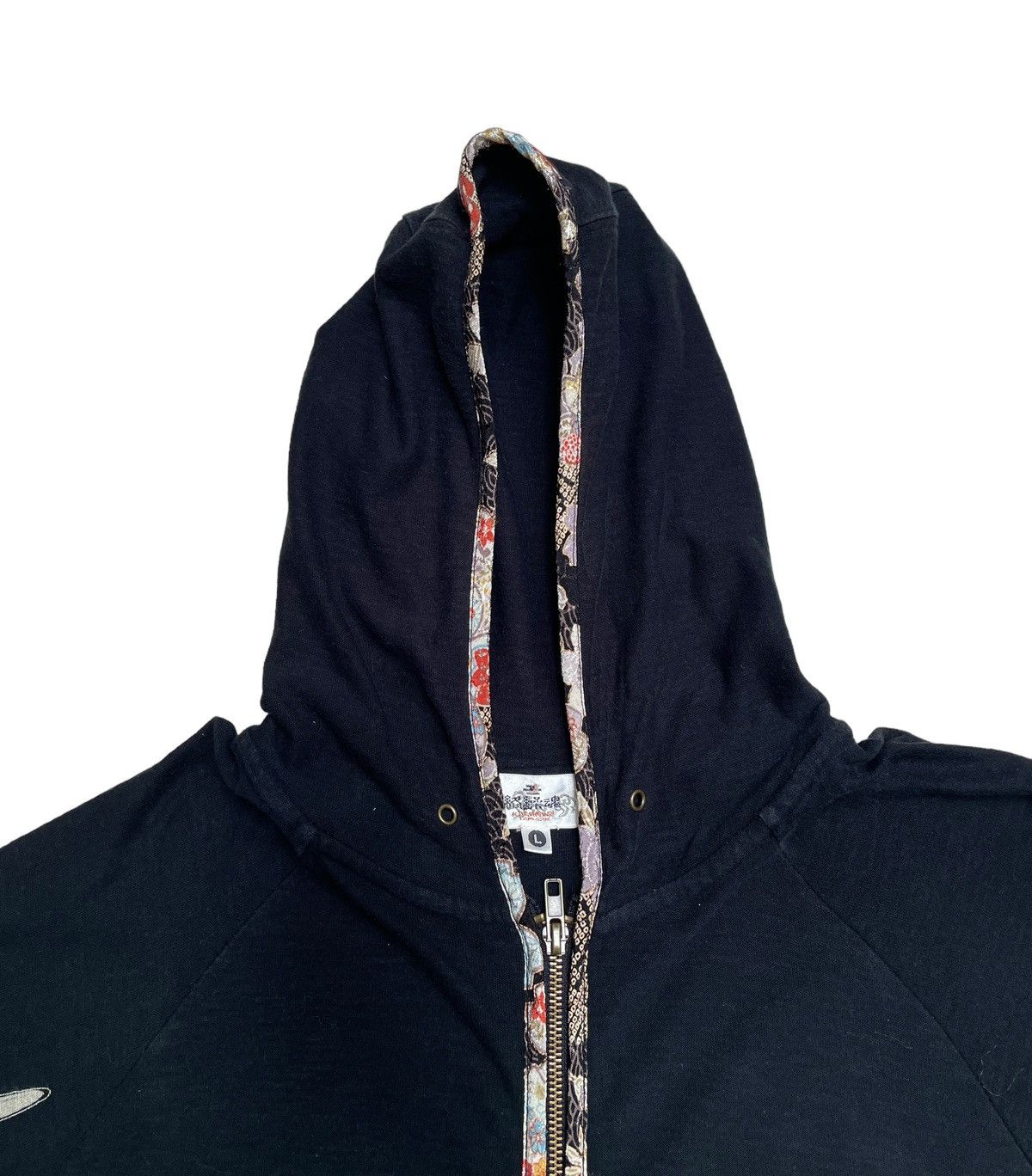 Japanese Brand Rare Design Vintage Brand Karakuri Overprint Hoodie 1990s Size US L / EU 52-54 / 3 - 3 Thumbnail