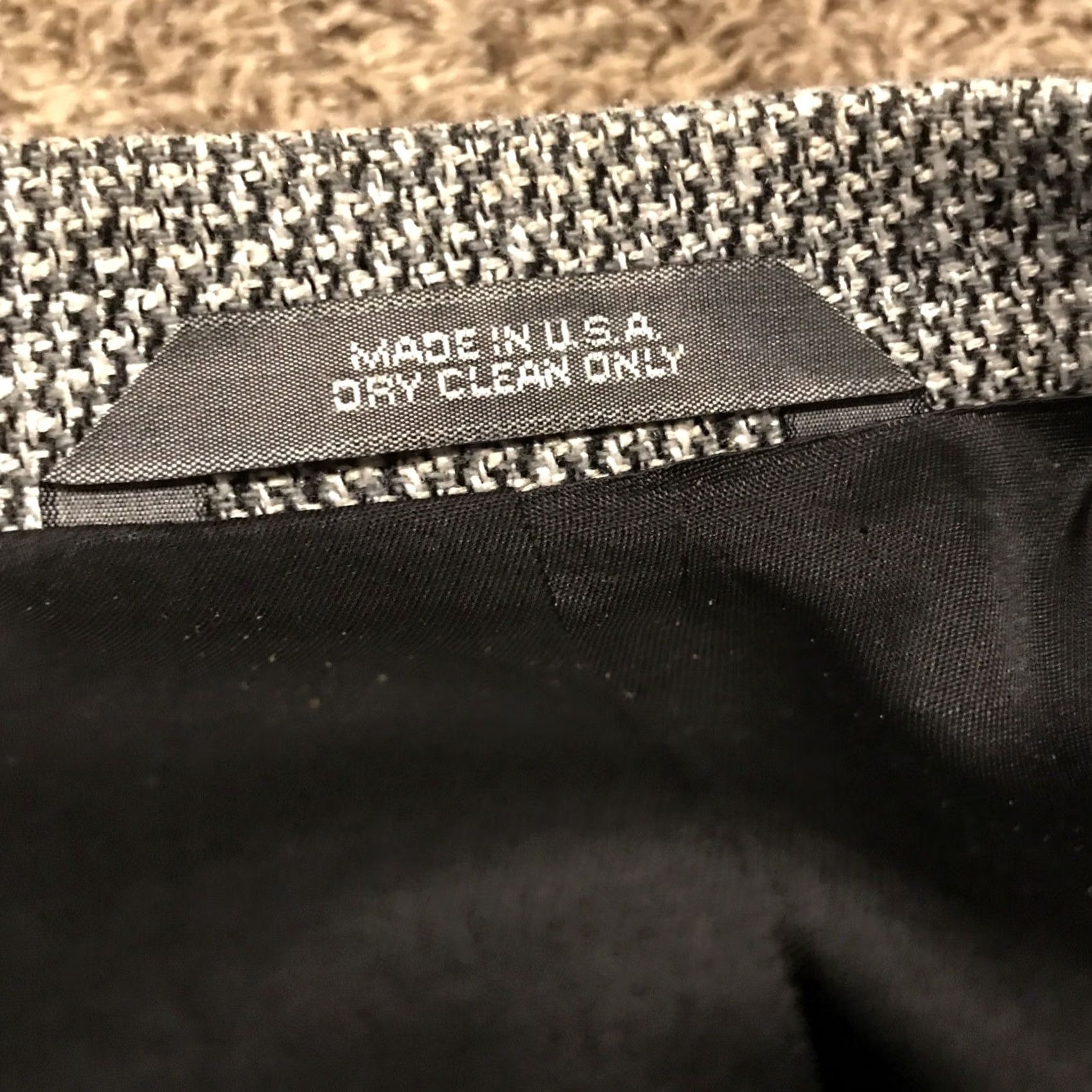 Haggar Haggar Blazer Shirt Sports Men 44 Gray Wool Tweed 100% Wool Single-Breasted Two-Button Notch Lapel Jacket VINTAGE Size 44R - 5 Thumbnail