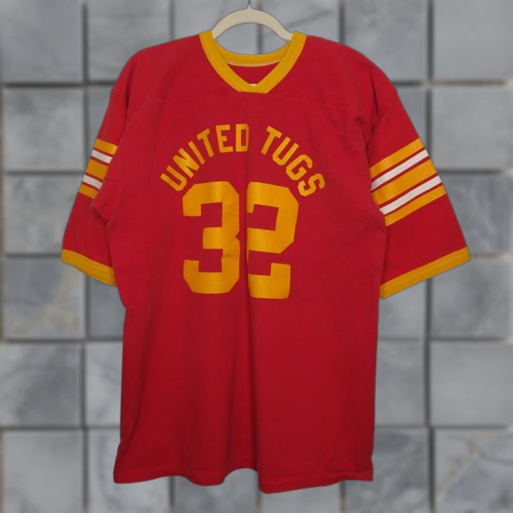 Russell Athletic VINTAGE Russell Athletic Shirt Unisex Adults XL Red Thick Jersey Stripe 70s Size US XL / EU 56 / 4 - 1 Thumbnail