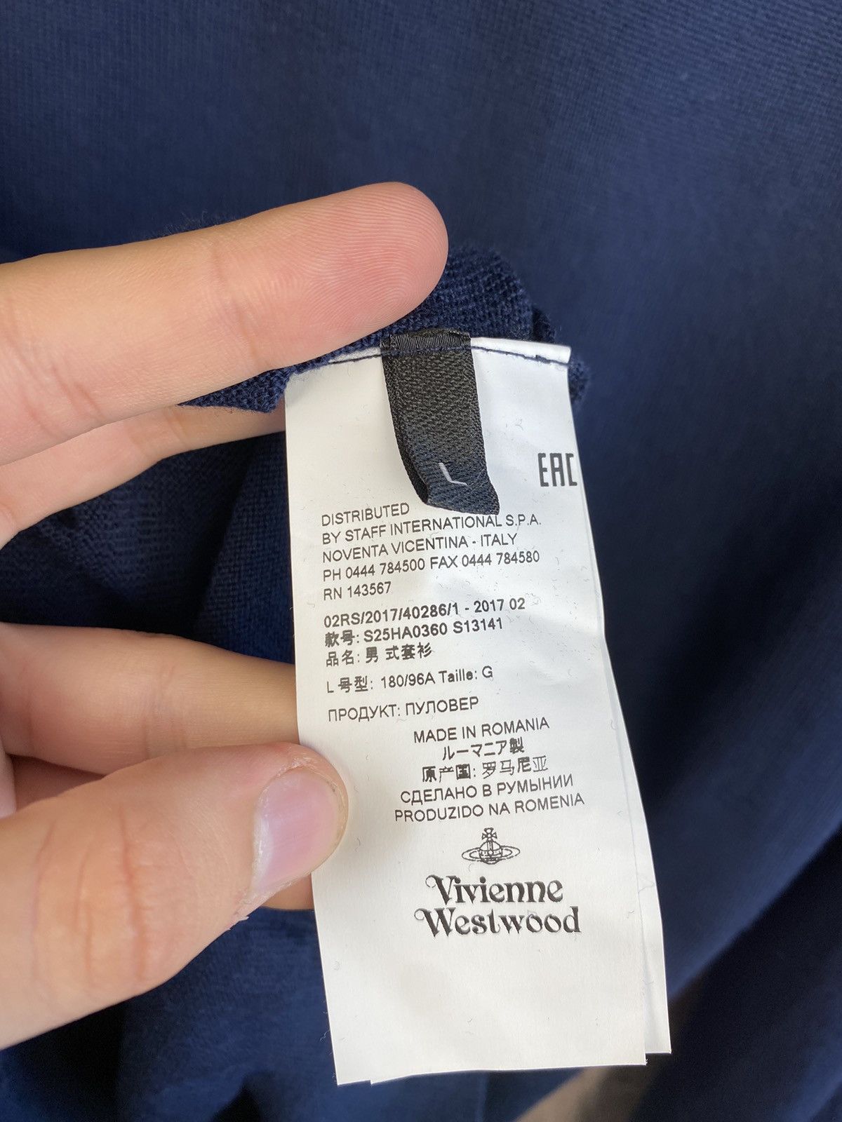Vivienne Westwood Vintage Vivienne Westwood Sweater Jumper Orb Luxury Blue Men Size US L / EU 52-54 / 3 - 7 Thumbnail
