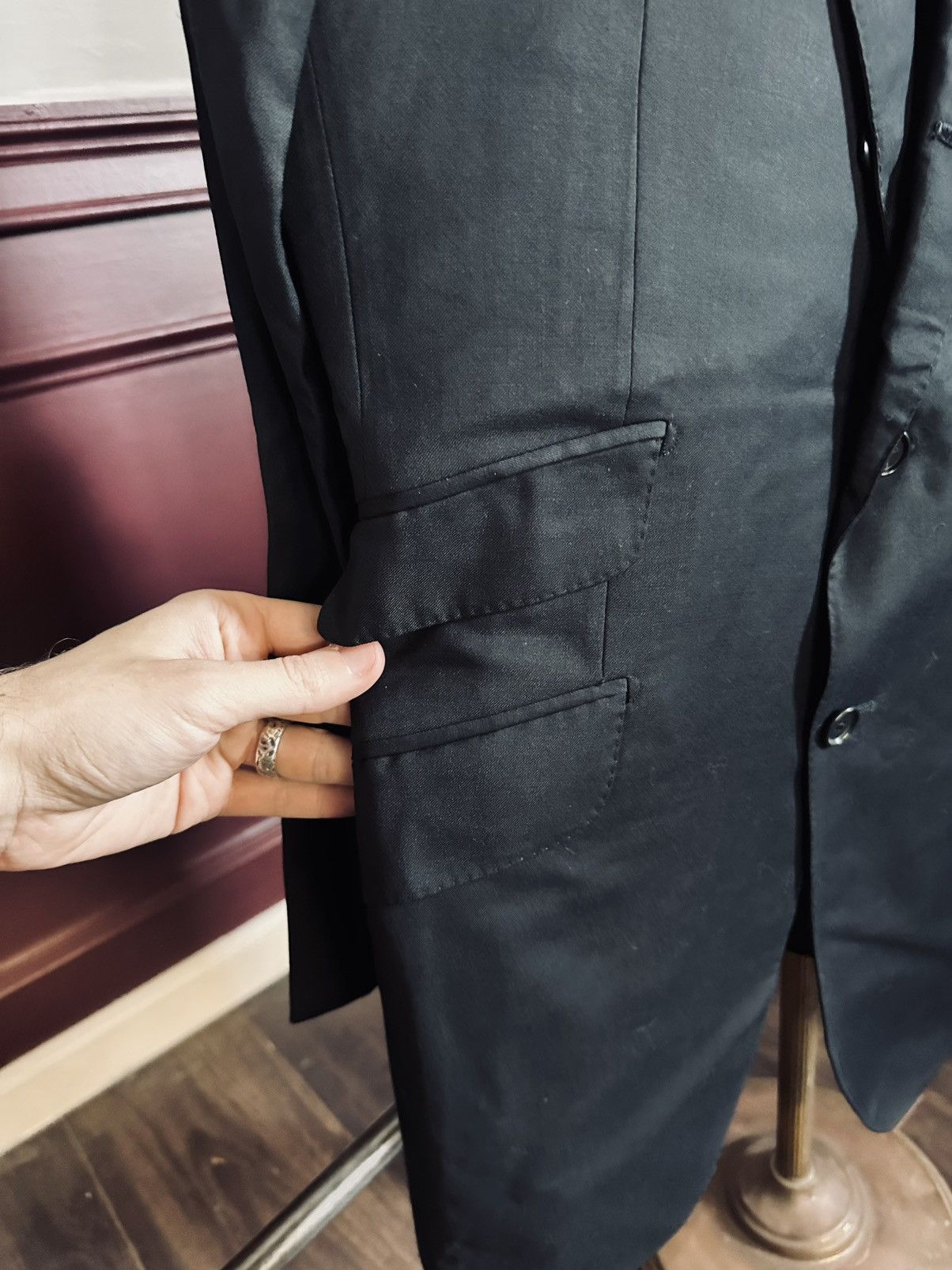 Other Superfine 130s Loro Piana wool three button jacket Size 40R - 3 Thumbnail