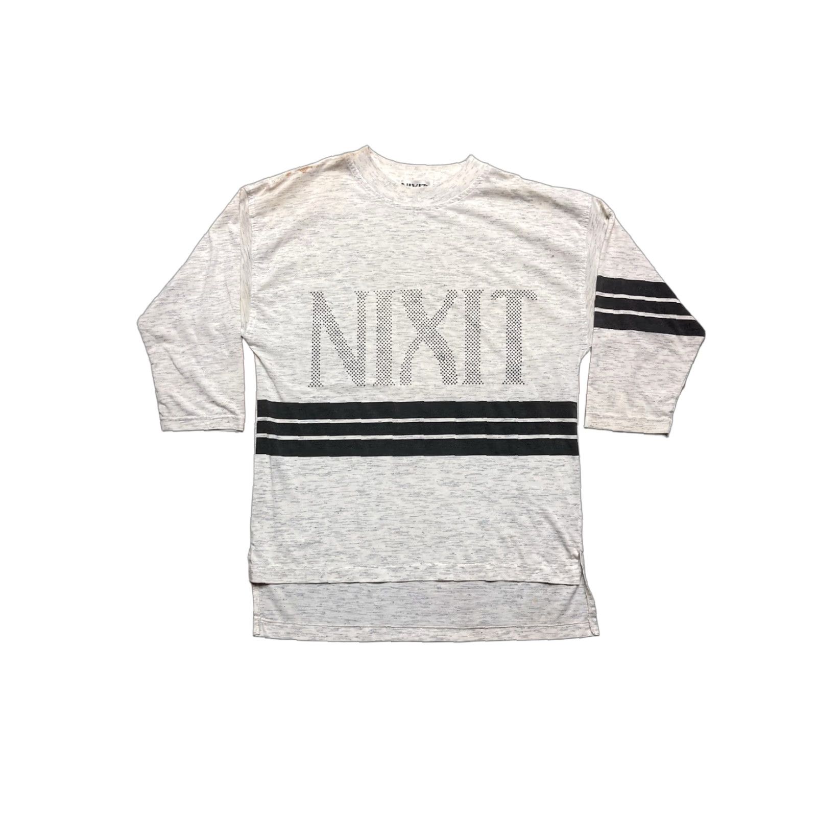 Vintage VINTAGE Nixit T-Shirt 3/4 Sleeve Surf Skate Tri Blend Single Stitch Medium Gray Mens M Size US M / EU 48-50 / 2 - 1 Thumbnail