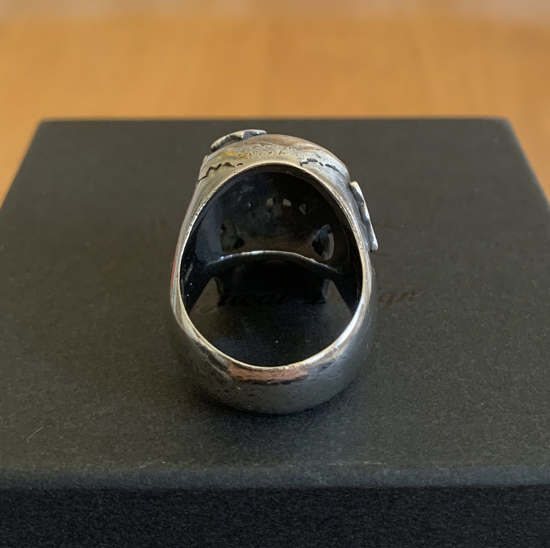 Number (N)ine SS05 "Nightcrawler" Bejeweled Silver Skull Ring w/ box Size ONE SIZE - 5 Thumbnail