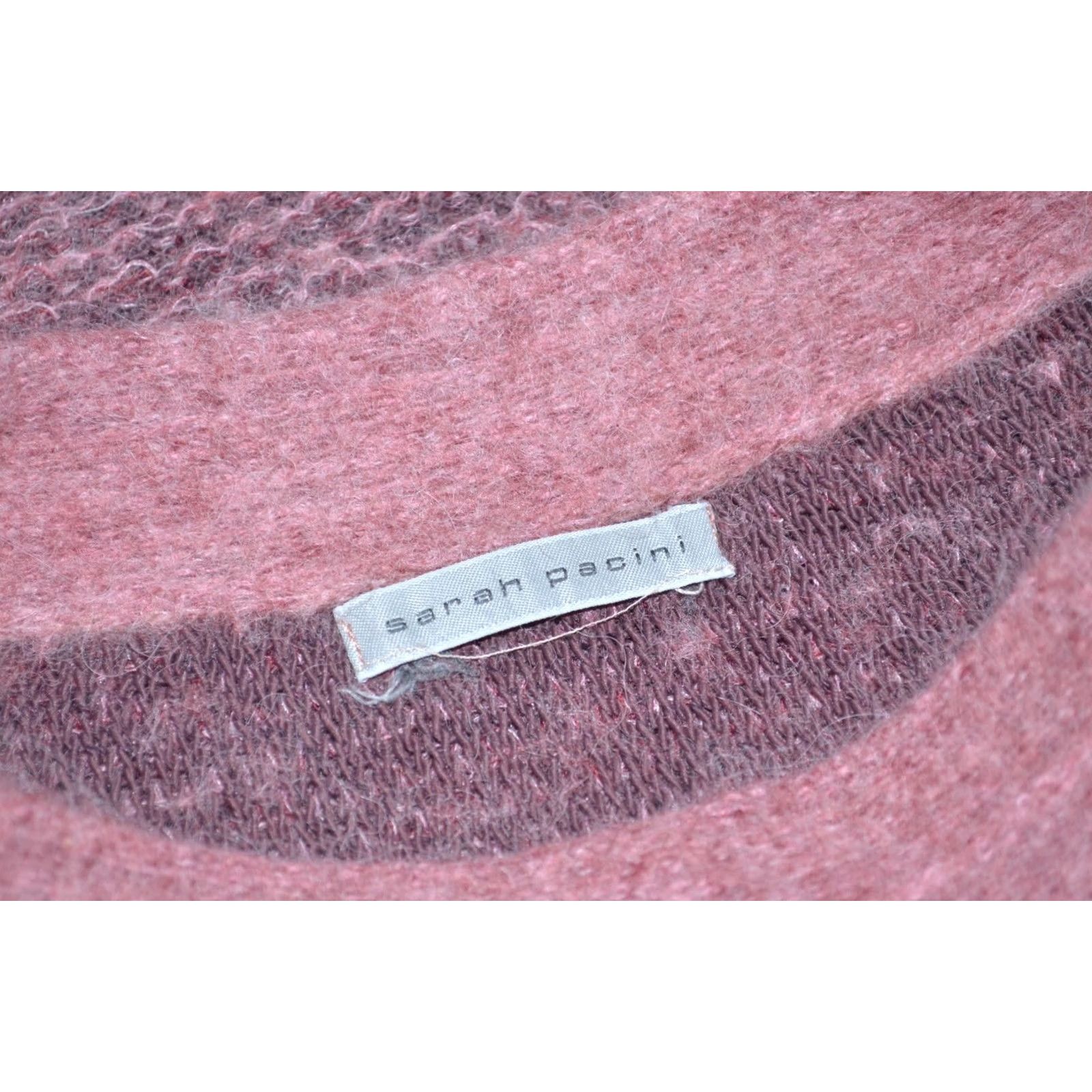 Sarah Pacini Sarah Pacini Womens Pink Textured Fuzzy Knit Sweater Long Sleeve Pocket Size S-M Shirt Womens Pink 90s? Size M / US 6-8 / IT 42-44 - 7 Thumbnail