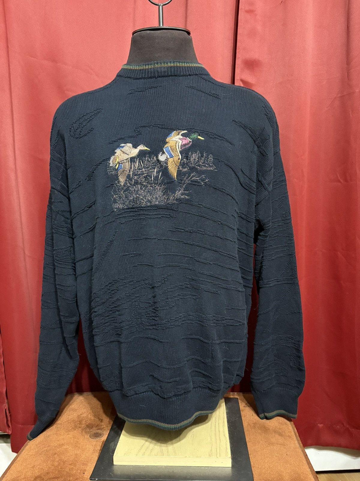Vintage Vintage Duck Sweater 90’s Nature Textile Knit Grail Size US XL / EU 56 / 4 - 1 Thumbnail