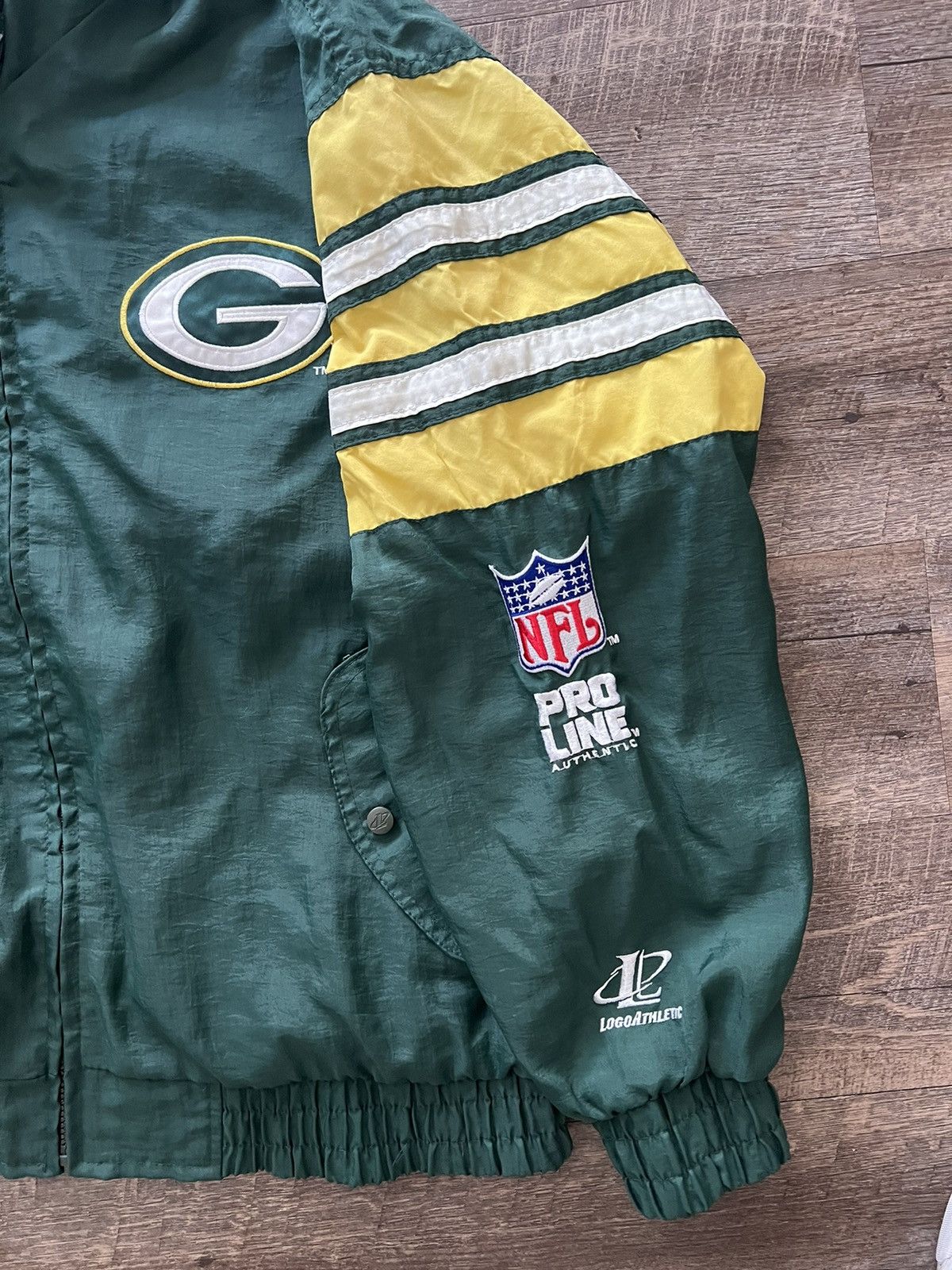 Logo Athletic Vintage Green Bay Packers Jacket Size US L / EU 52-54 / 3 - 3 Thumbnail