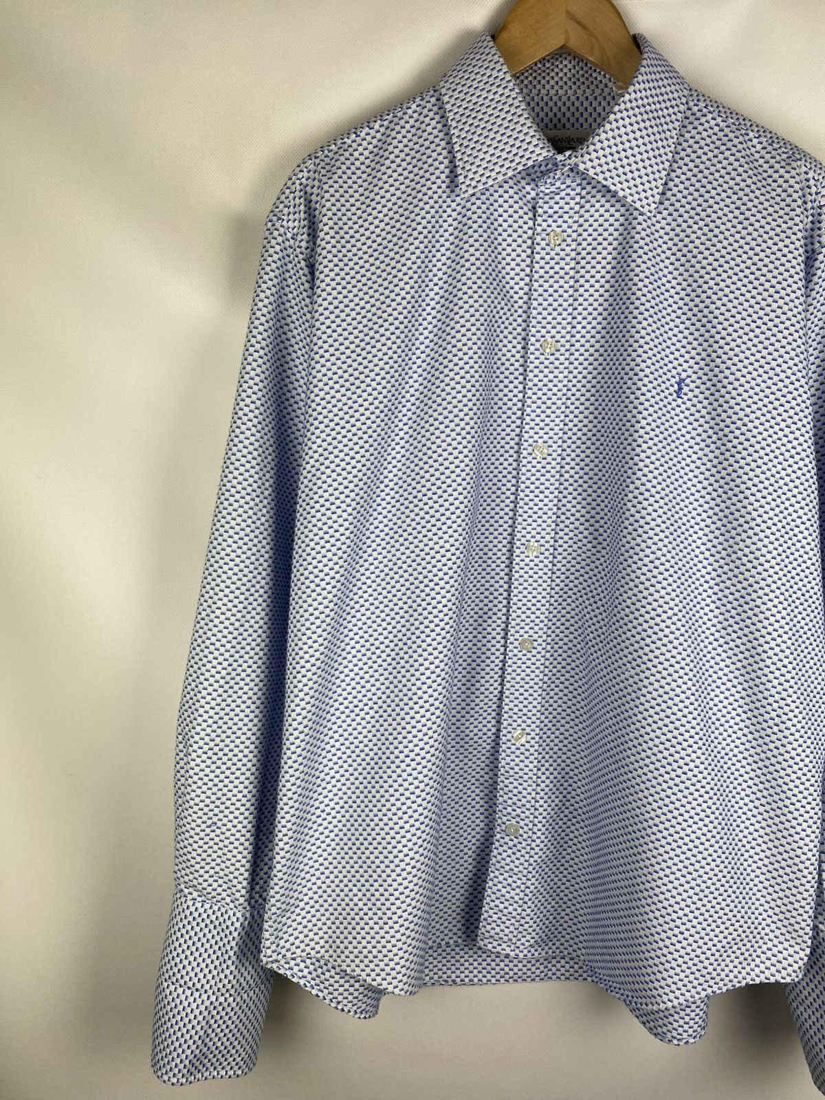 Yves Saint Laurent VtG YSL Yves Saint Laurent Long Sleeve Heavy Button Up Shirt Size US XL / EU 56 / 4 - 2 Thumbnail