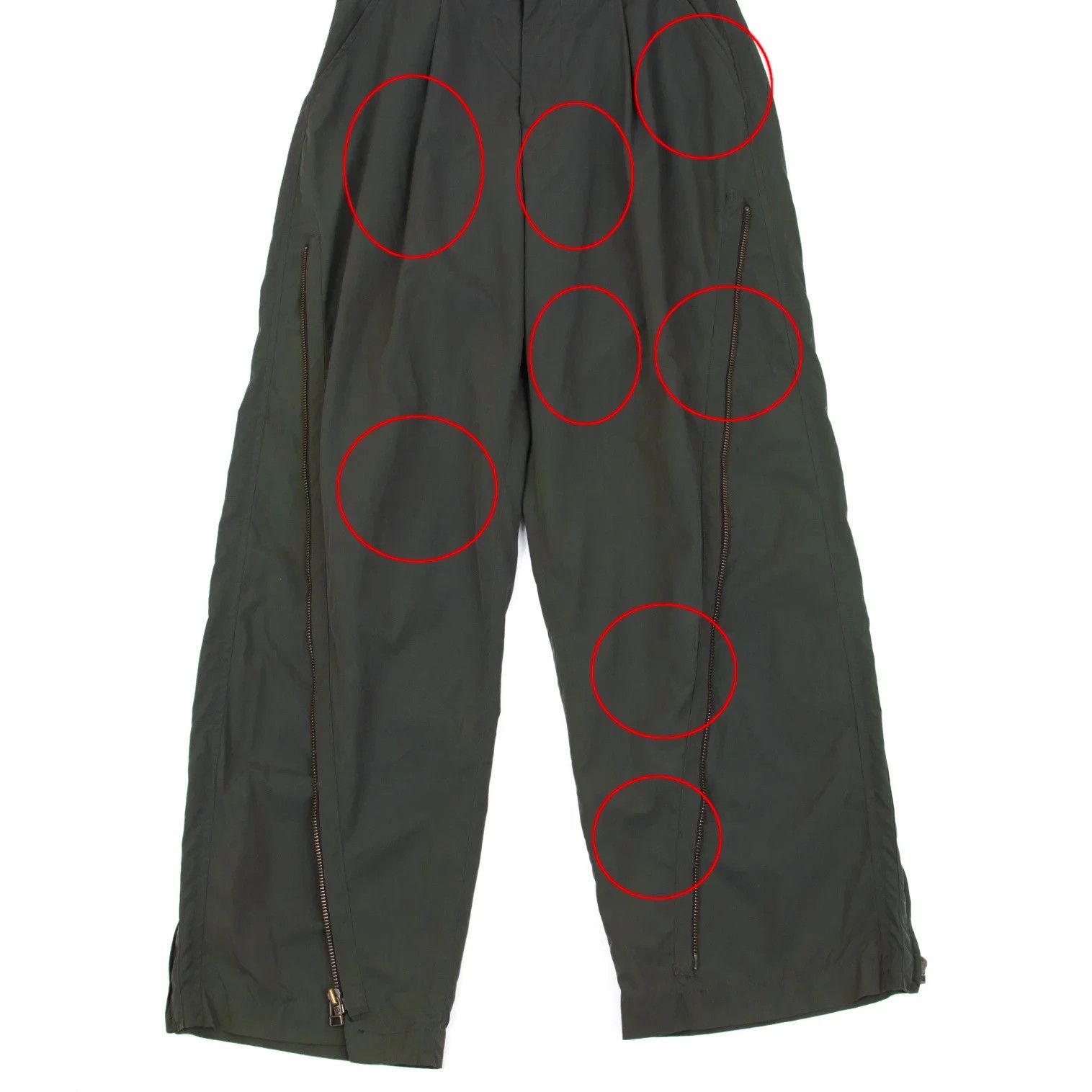 Issey Miyake Polyester Blend Zip Design Pants in Khaki Size S Size US 30 / EU 46 - 8 Thumbnail