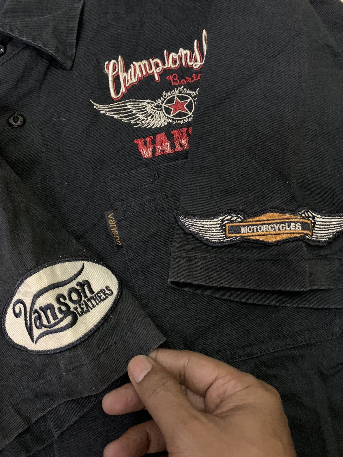 Vanson Leathers 💥Vintage Vanson Leather Sun Faded Shirt Size US L / EU 52-54 / 3 - 2 Thumbnail