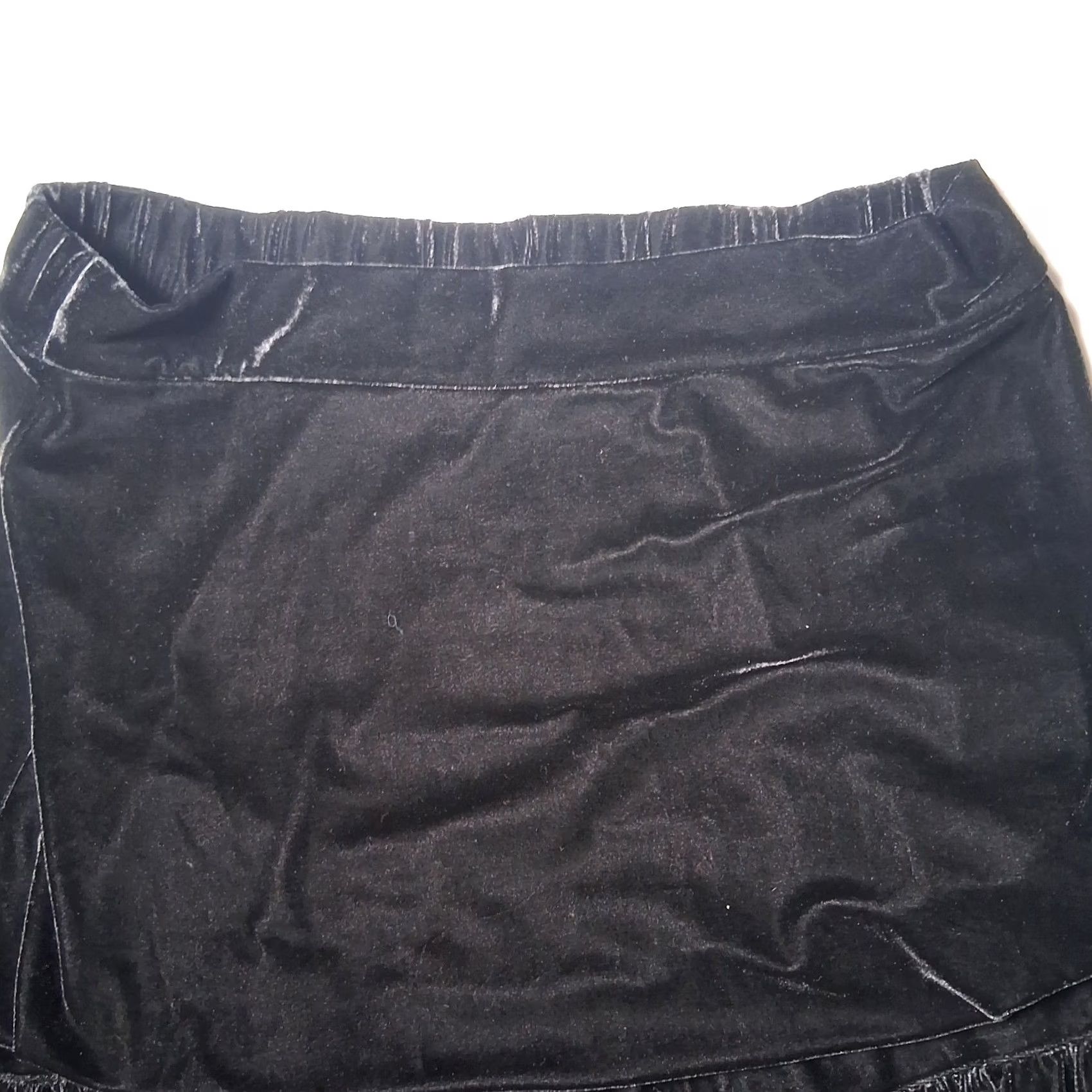 Soft Surroundings Soft Surroundings Skirt Large Long Black Velour Riffle Whimsigoth Dark Fairy Size 36" / US 14 / IT 50 - 8 Thumbnail