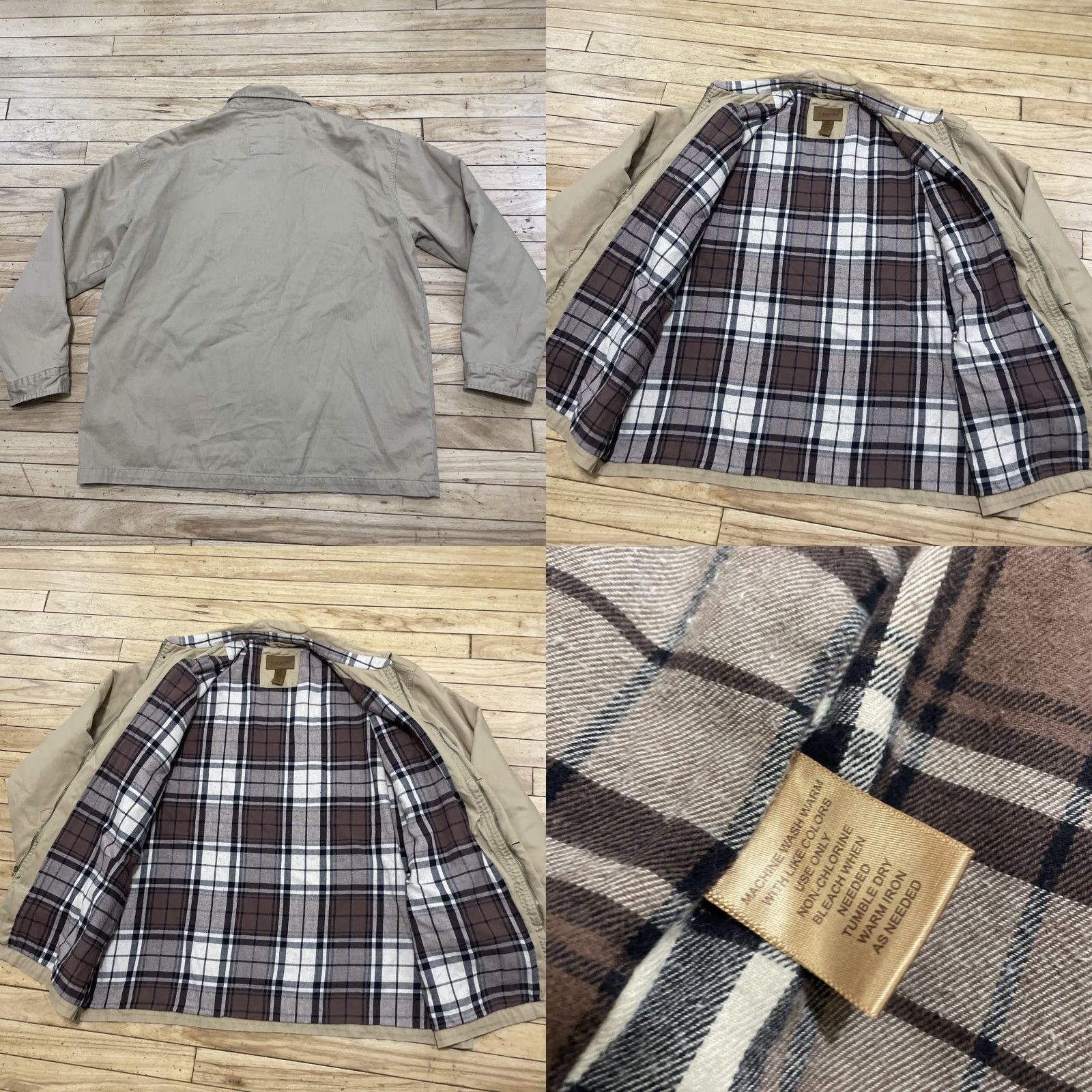Vintage VINTAGE St Johns Bay Canvas Jacket XL Barn Chore Coat Brown Tan Plaid Lined Men Jacket Size US XL / EU 56 / 4 - 9 Thumbnail