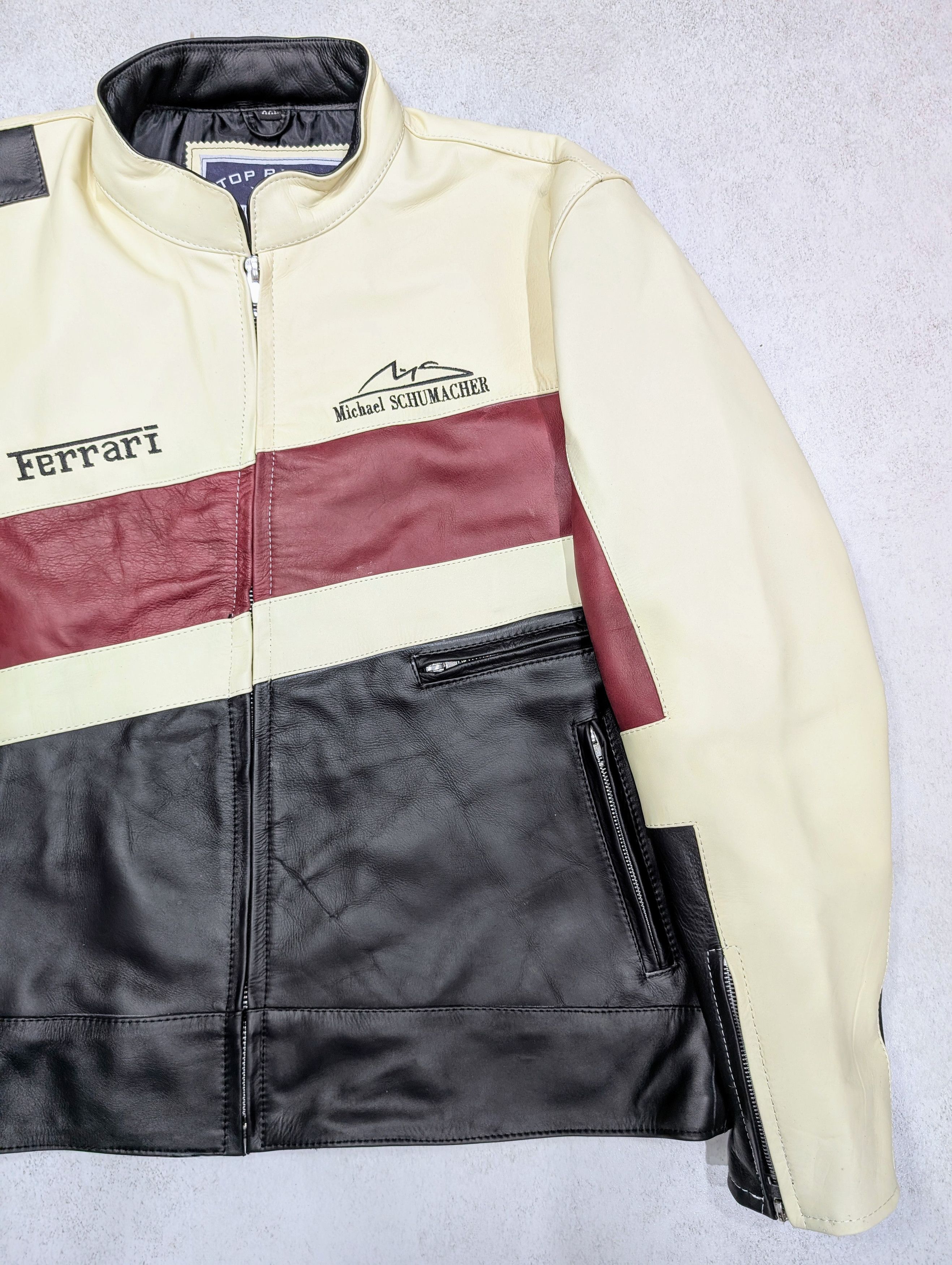 Formula 1 🔥 Ferrari 💥 Formula 1 World Championship Leather Jacket F1 Size US XL / EU 56 / 4 - 3 Thumbnail