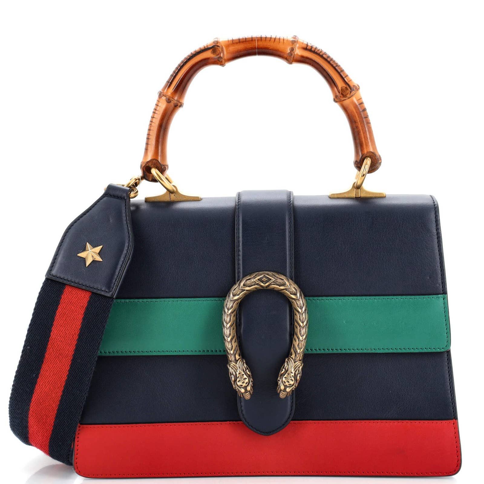 Gucci Dionysus Bamboo Top Handle Bag Colorblock Leather Medium Grailed