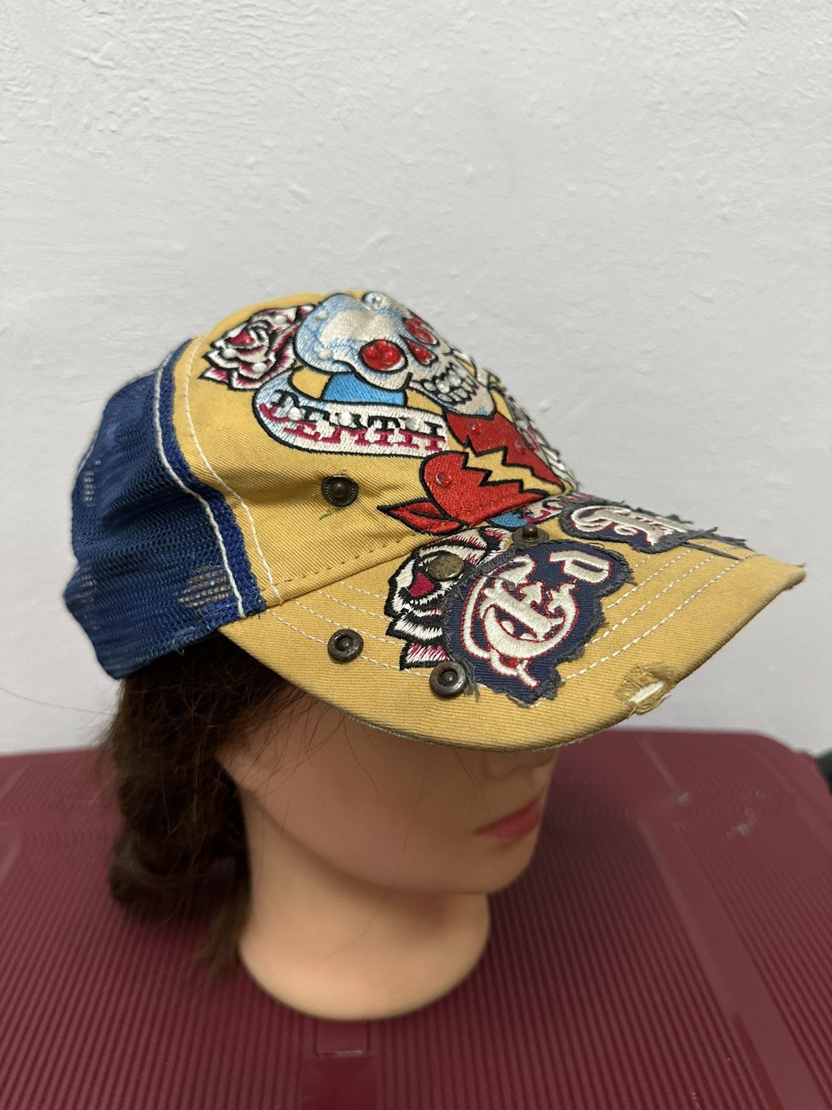 Ed Hardy Ed Hardy Cap by Christian Audigier Skull Eagle Snake Tattoo Size ONE SIZE - 3 Thumbnail