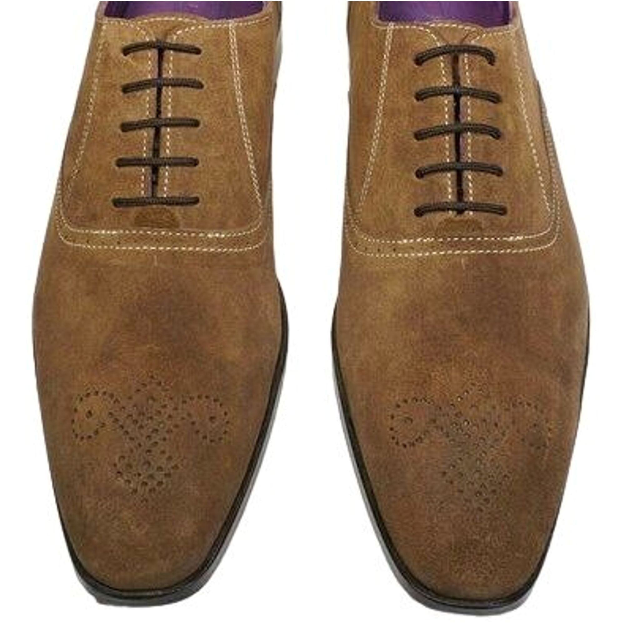 Other NEW Paul Drish Brown Suede Dress Shoes Mens 11 Leather Medal Size US 11 / EU 44 - 2 Thumbnail