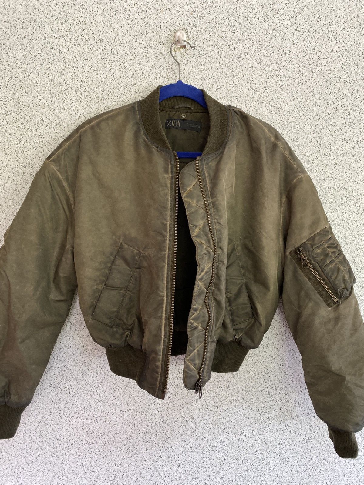 Zara ZARA Basic Military Bomber Jacket Alpha Croptop for Women Size M / US 6-8 / IT 42-44 - 10 Thumbnail