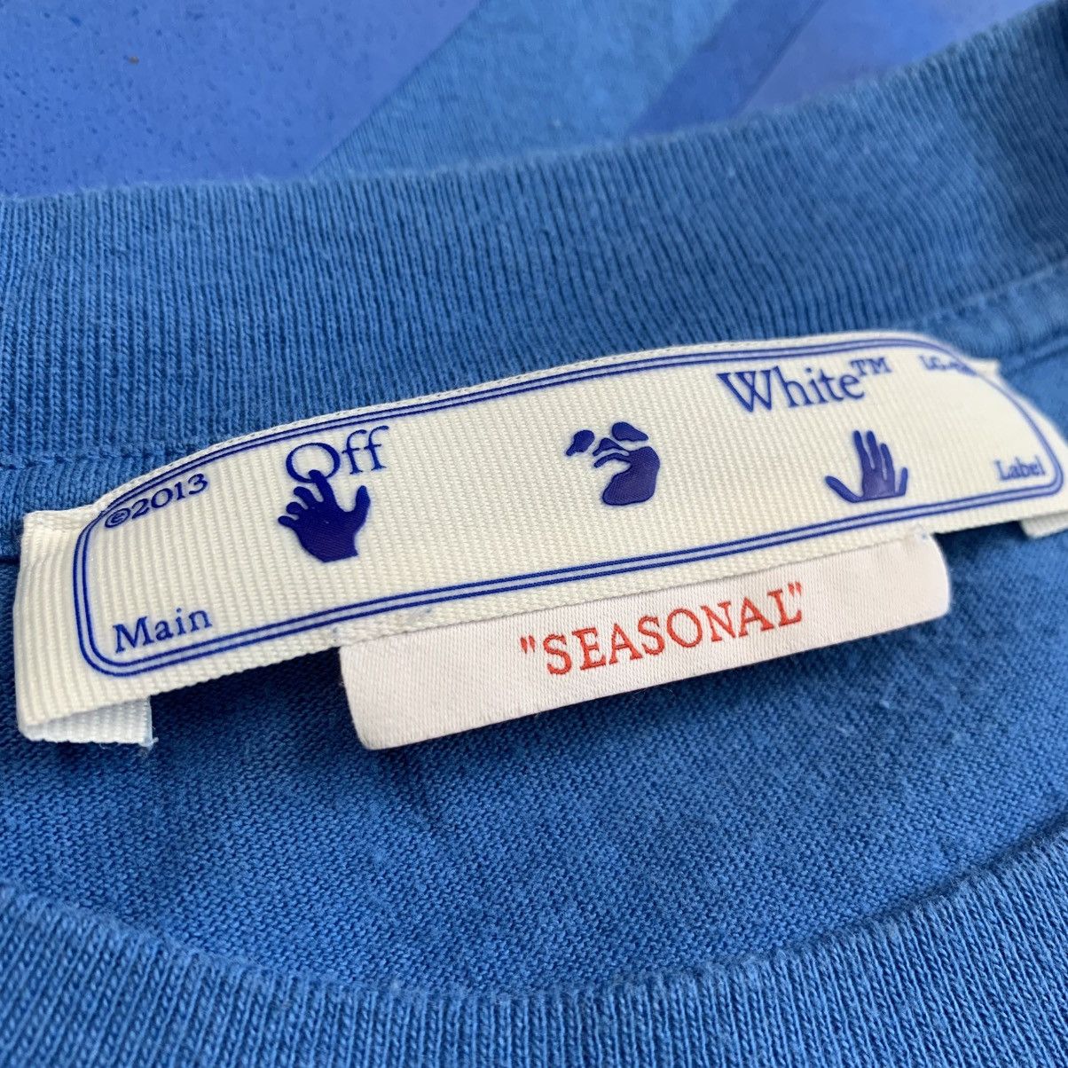 Off-White Off White Medium Tee Diag Tab Blue T-Shirt Virgil Abloh Size US M / EU 48-50 / 2 - 5 Thumbnail