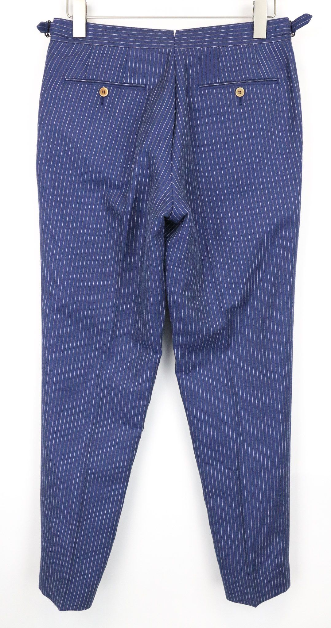 Suitsupply BRENTWOOD UK38R Blue Linen Blend Pleated Trousers 74730 Size 38R - 2 Thumbnail