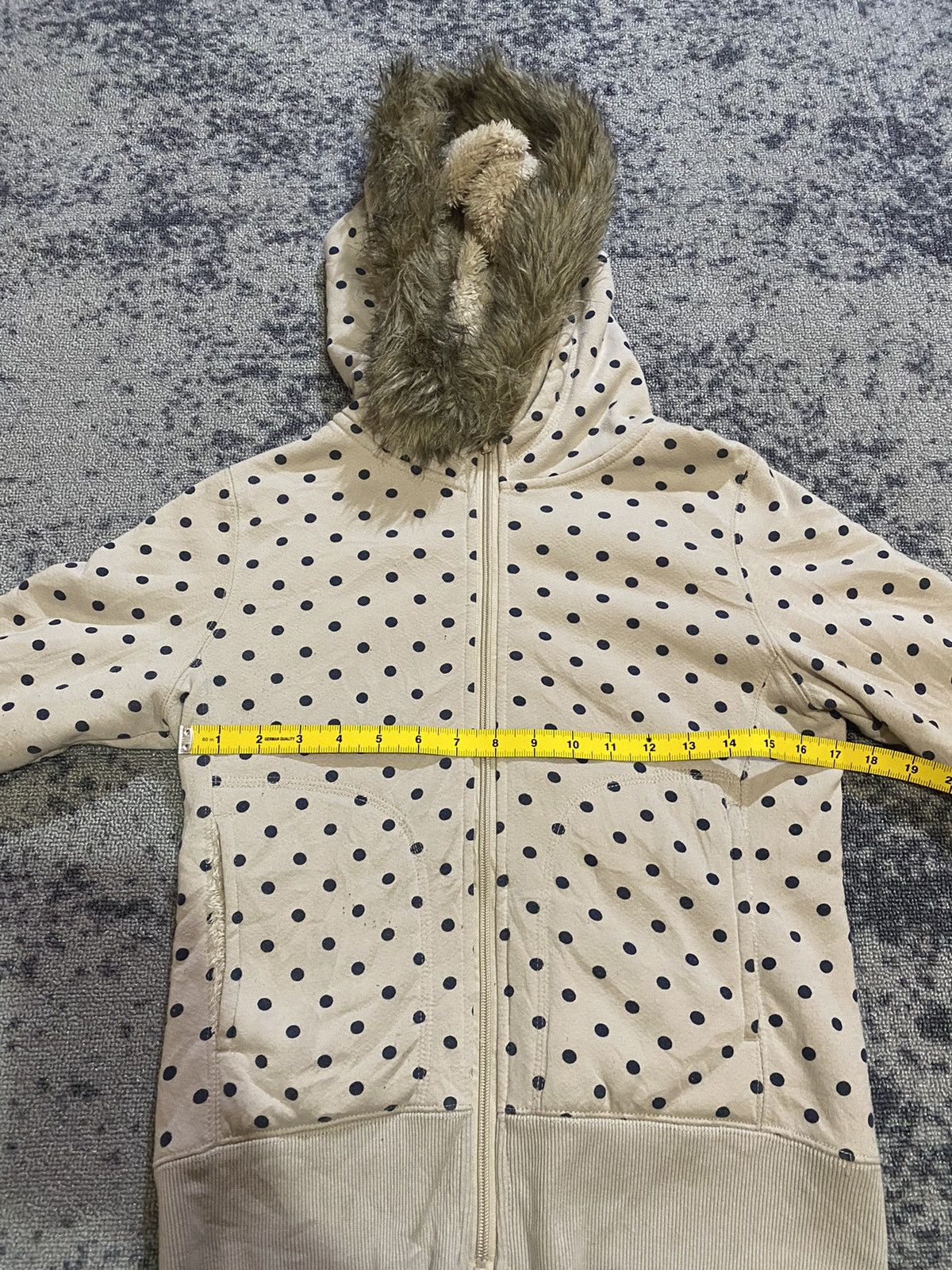 Japanese Brand Y2k GU polkadot ifsixwasnine style fur hoodie Size US S / EU 44-46 / 1 - 9 Thumbnail