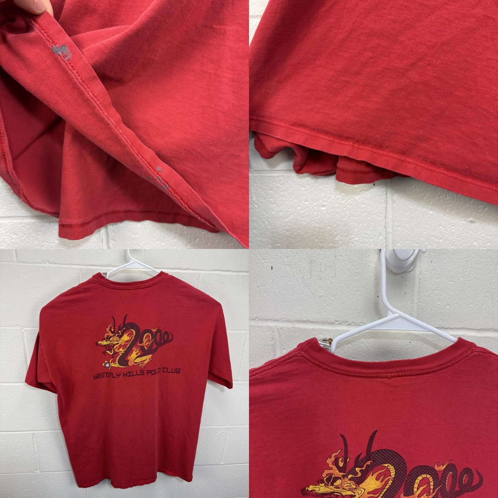 Beverly Hills Polo Club VINTAGE Beverly Hills Polo Club T Shirt Mens 2XL Red Dragon Logo 90s Size US XXL / EU 58 / 5 - 9 Thumbnail