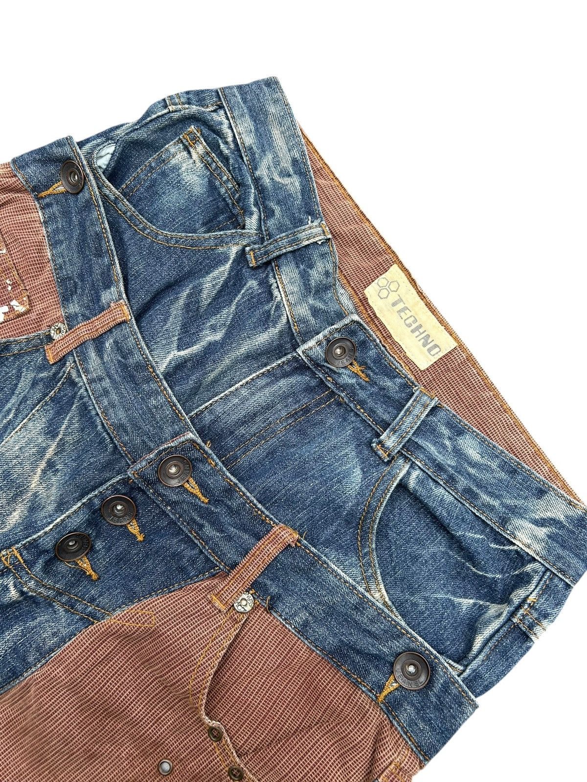 Kapital Double Waist Japanese Punk Bondage Distressed Denim Jeans Size US 30 / EU 46 - 6 Thumbnail