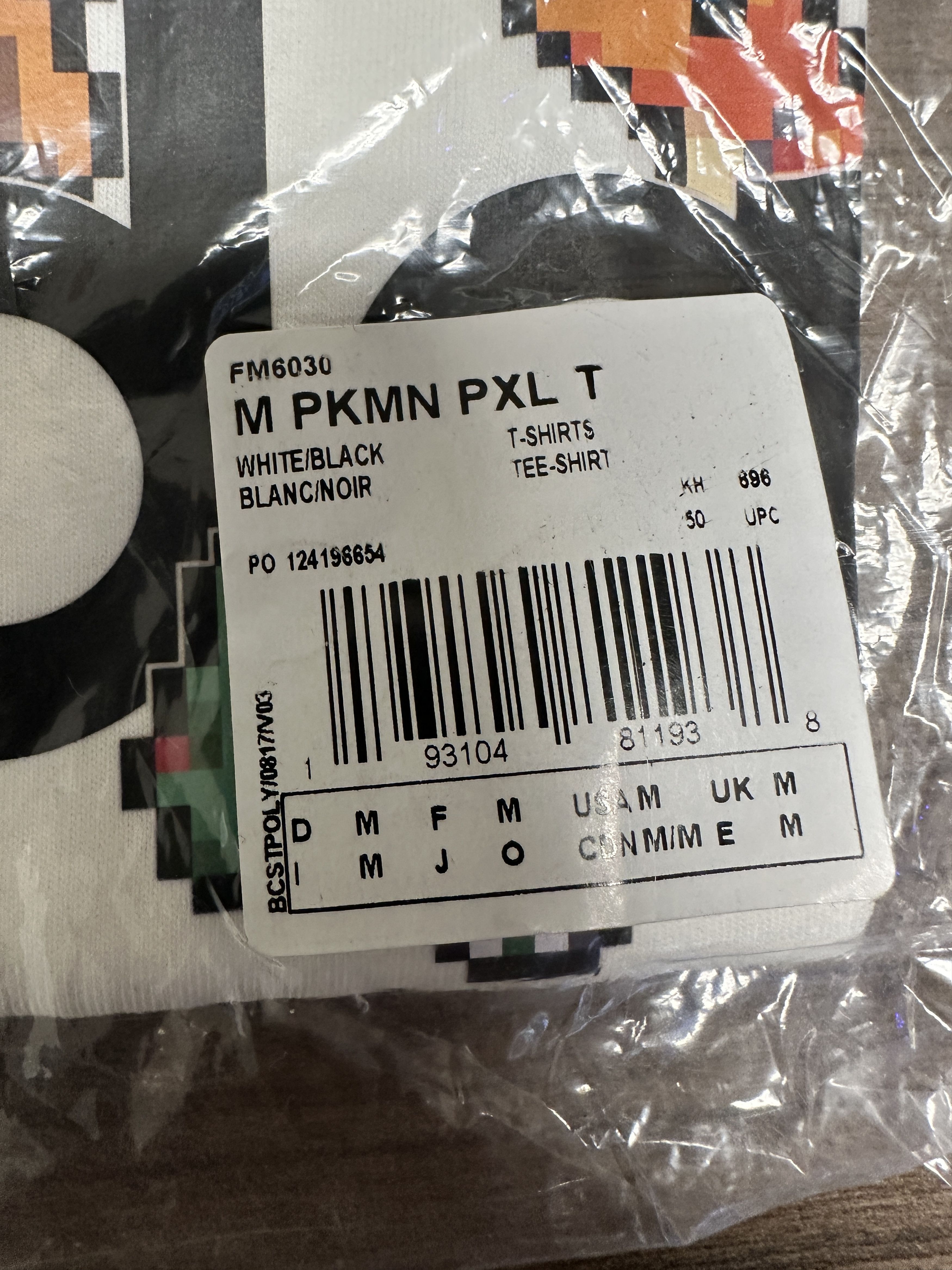 Adidas × Pokemon Pokémon x Adidas Pixeled Shirt Tee T-Shirt White Medium DS Size US M / EU 48-50 / 2 - 7 Thumbnail