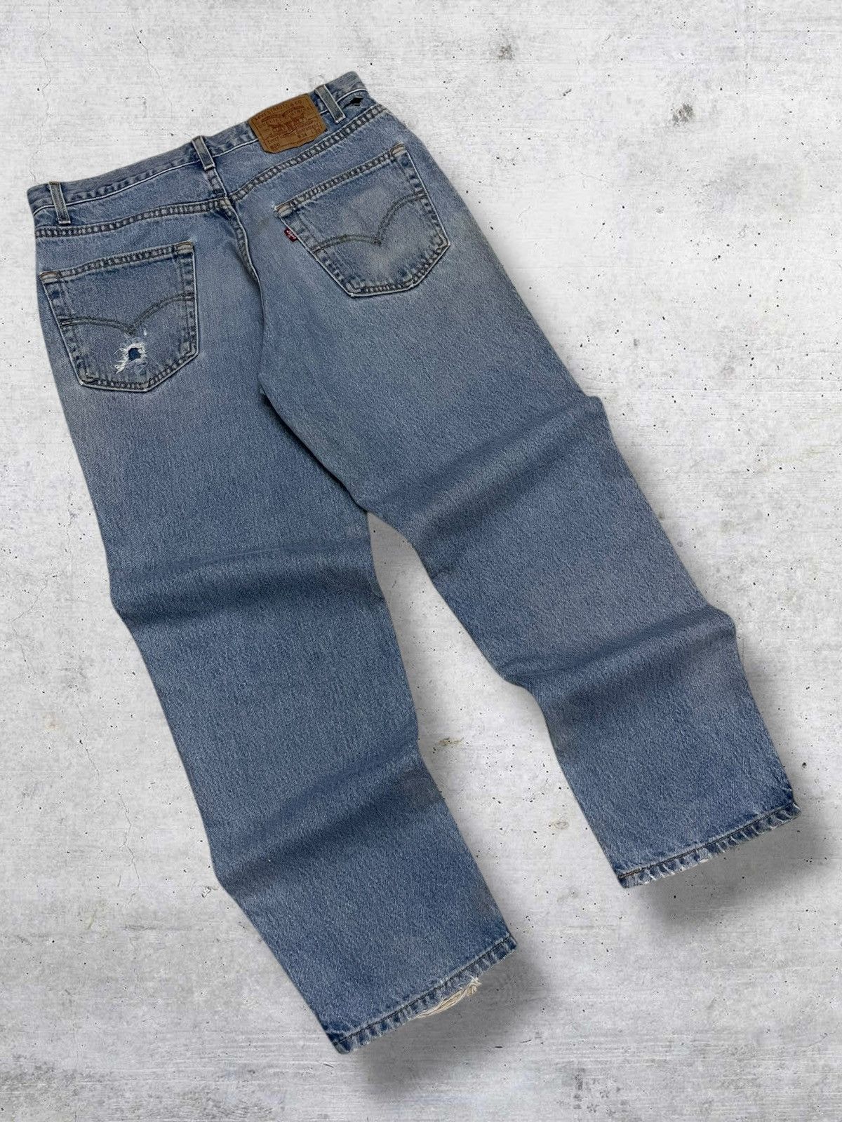 Levi's Vintage Clothing VINTAGE LEVIS 550 90S DESIGNER DISTRESSED TRASH DENIM Size US 32 / EU 48 - 10 Thumbnail
