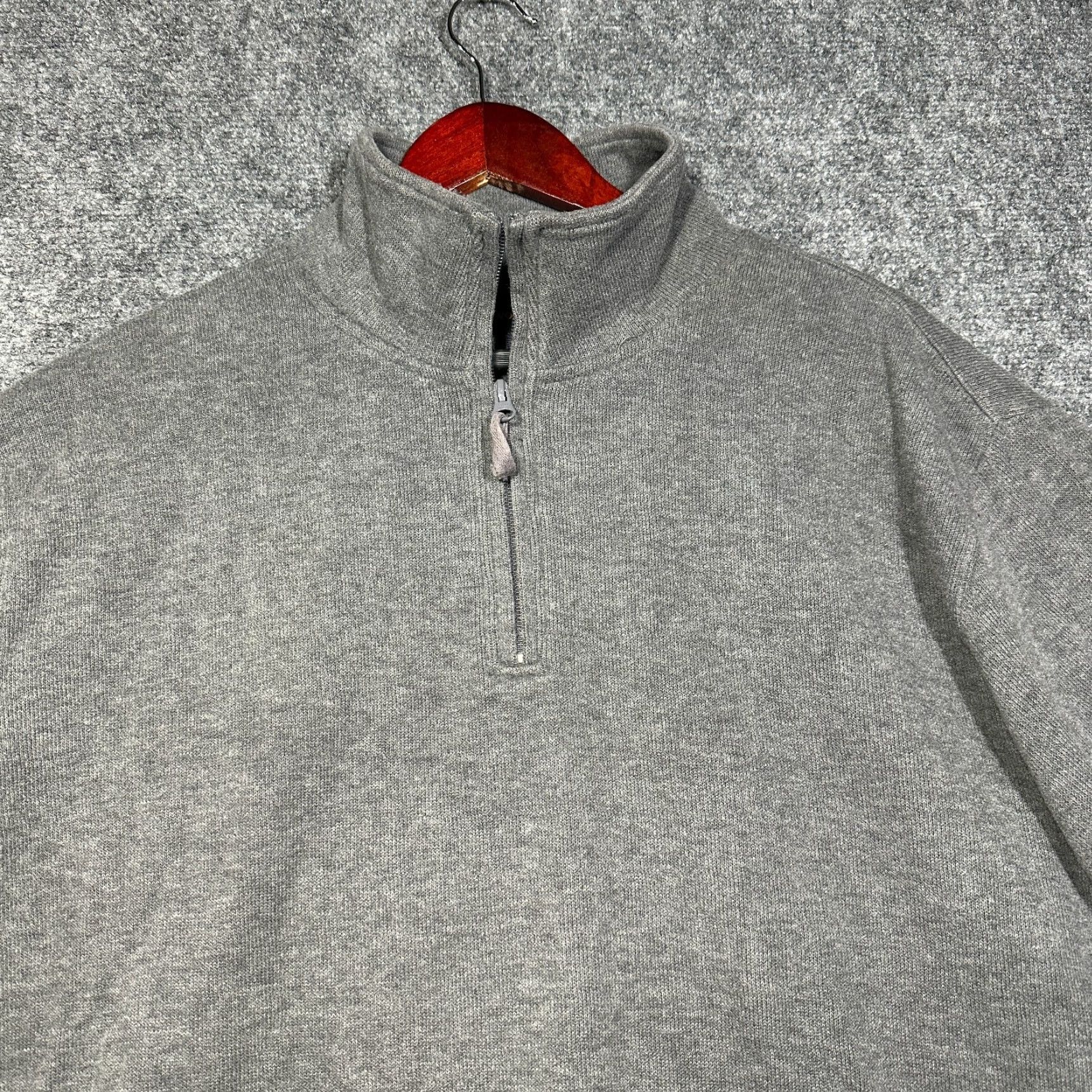 Vintage Woolrich Sweater Mens L Gray Cotton 1/4 Zip Pullover Sleeve Pocket Mock Neck Long Sleeve Regular Fit Size US L / EU 52-54 / 3 - 5 Thumbnail