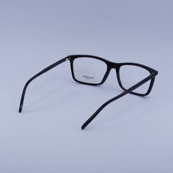 Saint Laurent Paris Saint Laurent SL296 001 Eyeglasses Black 55mm Rectangle Size ONE SIZE - 4 Thumbnail