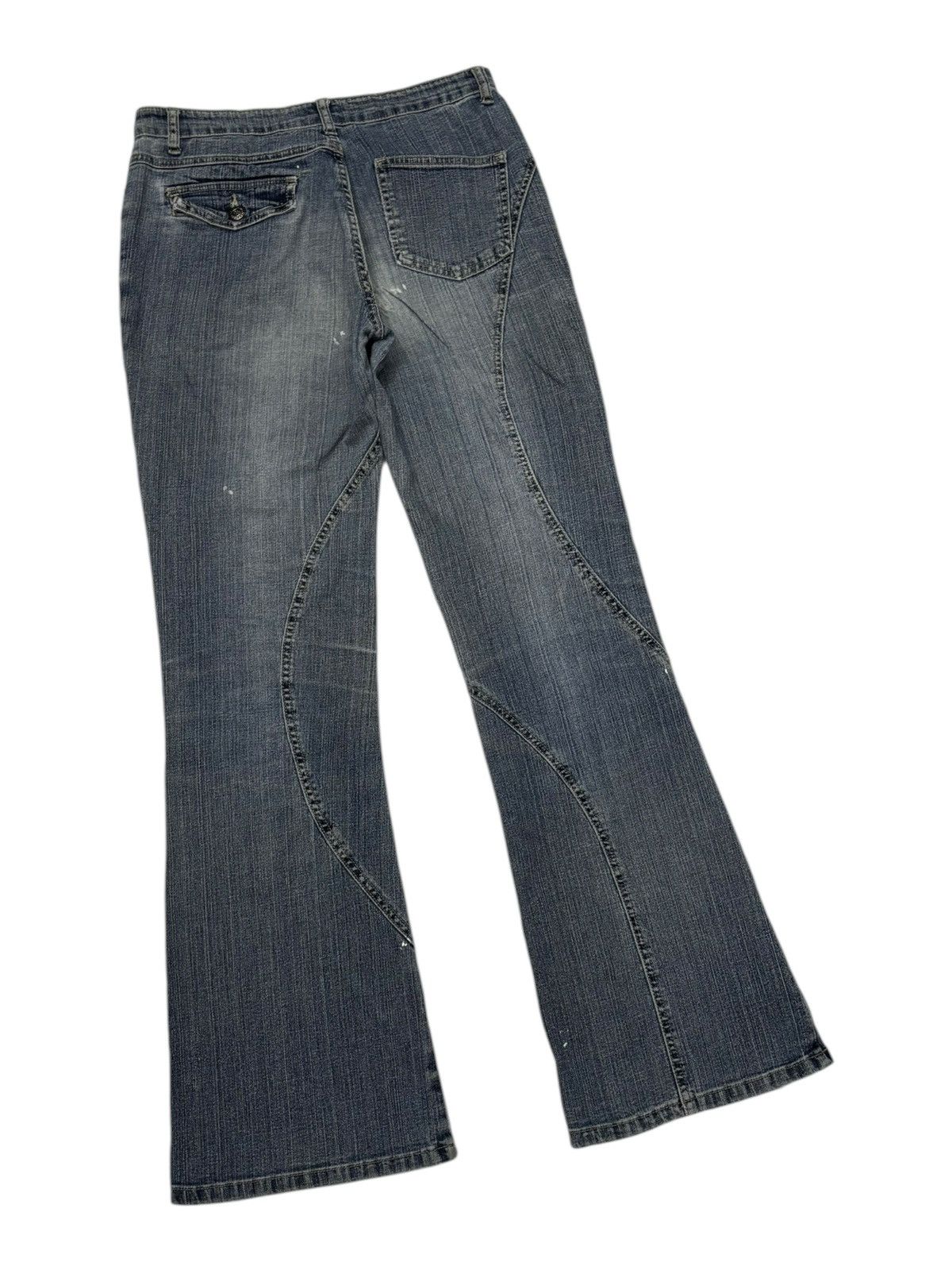 If Six Was Nine FLARE JEANS HAPHAZARD METAL STUDDED FLARED JEANS Size US 30 / EU 46 - 4 Thumbnail
