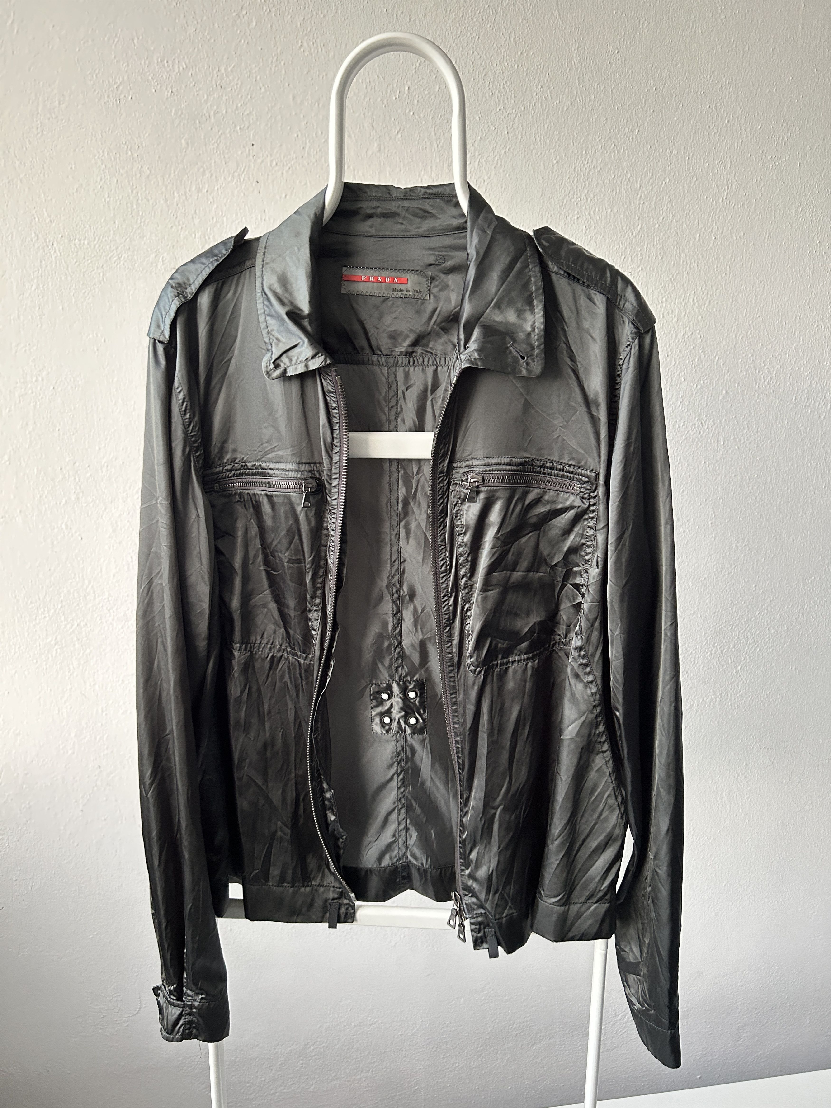 Prada Archive 2002-2005 Prada sport light nylon zip overshirt Size US XL / EU 56 / 4 - 16 Thumbnail