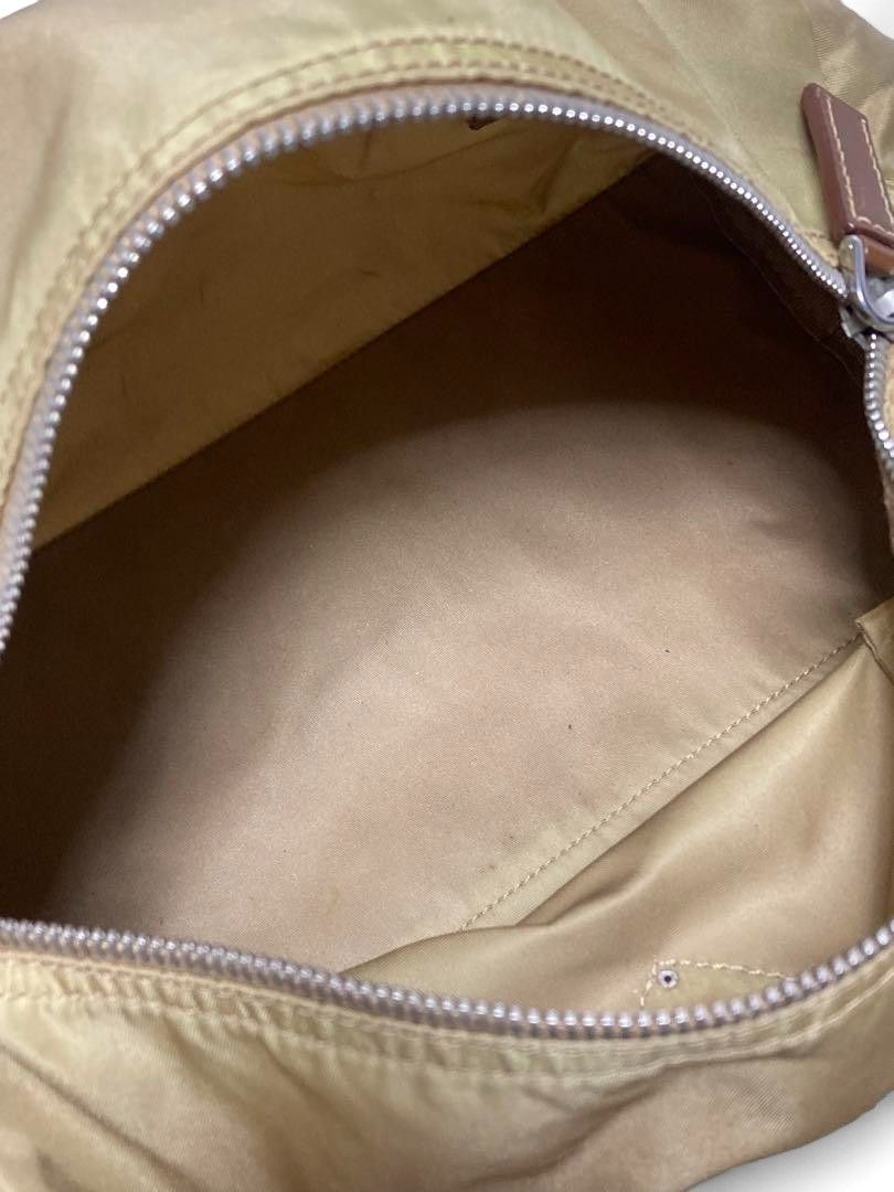 Prada Prada - Triangle Nylon Handbag Beige Brown Mini Boston Size ONE SIZE - 7 Thumbnail
