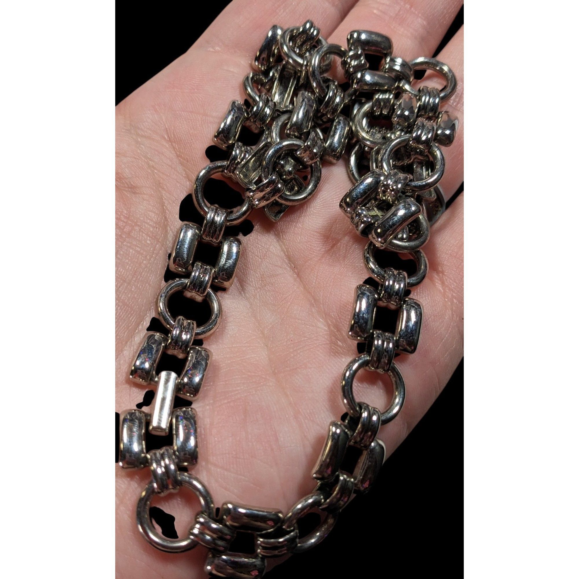 Other Vintage Trifari Geometric Link Silver Tone Necklace Size ONE SIZE - 3 Thumbnail