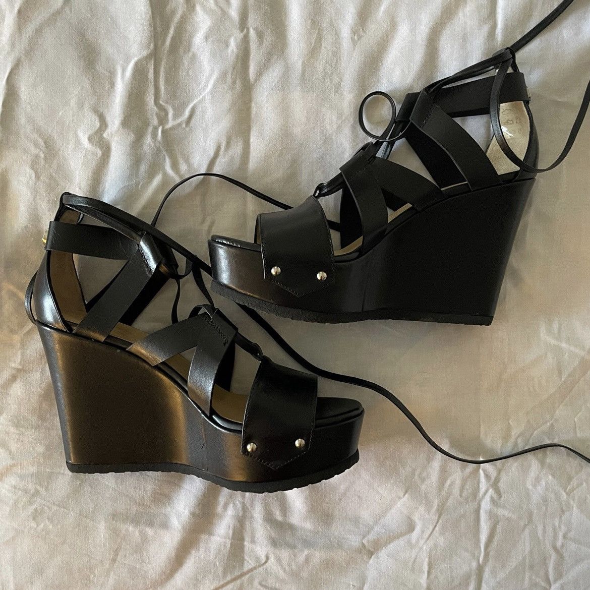 Paciotti strappy platform sandals sz 39 or 8.5us Size US 9 / IT 39 - 2 Thumbnail
