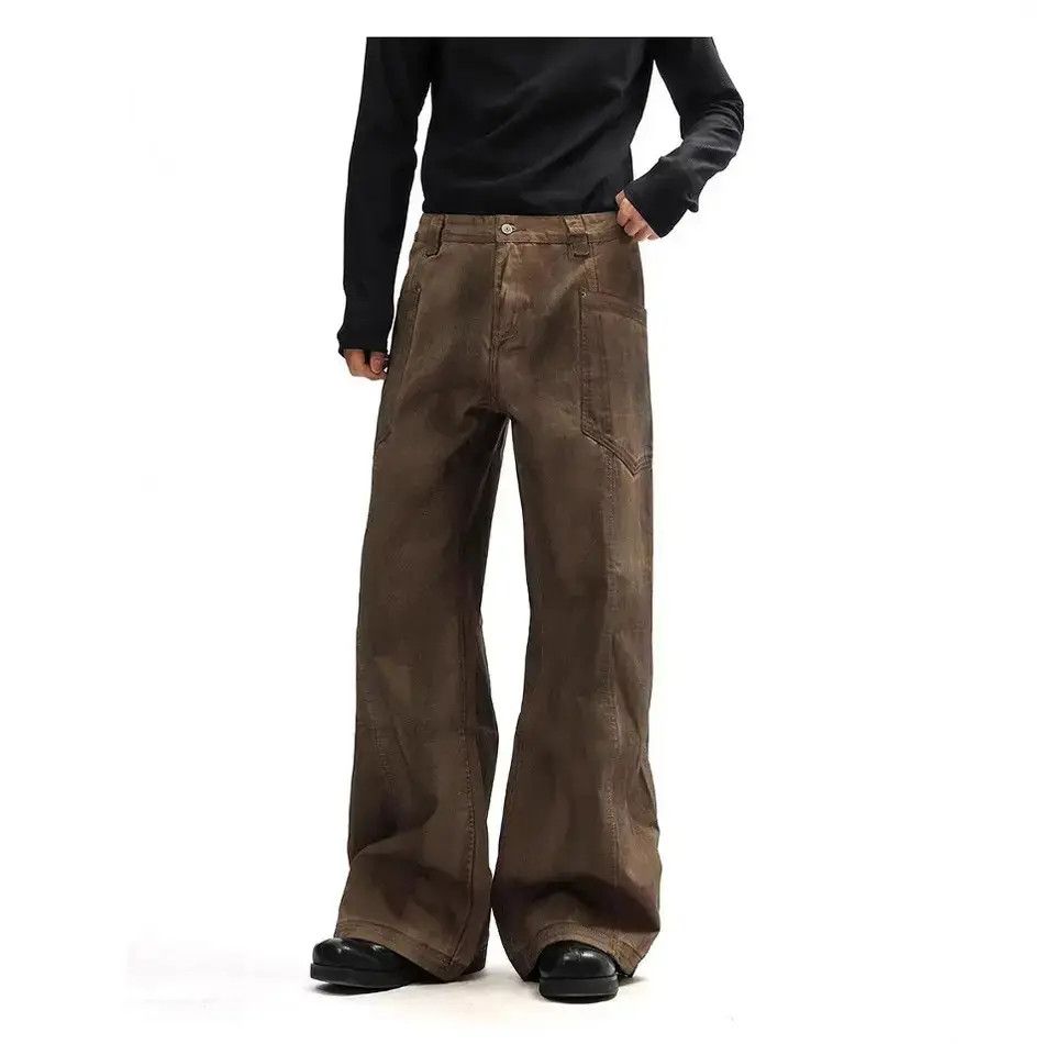 Japanese Brand Retro loose casual straight leg large pocket jeans Size US 32 / EU 48 - 1 Thumbnail