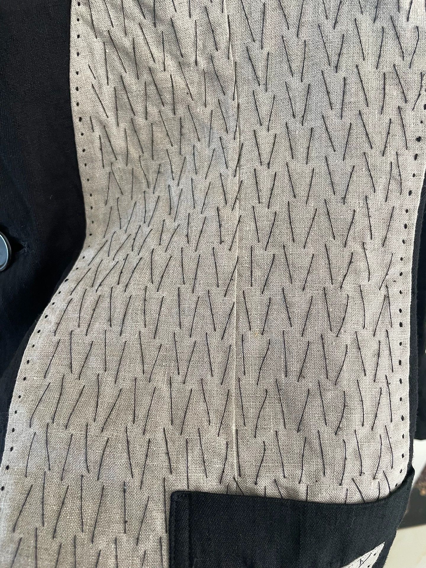 Yohji Yamamoto Yohji Yamamoto 09SS Hand Sashiko Sample Jkt 43/50/78 Size US L / EU 52-54 / 3 - 2 Thumbnail