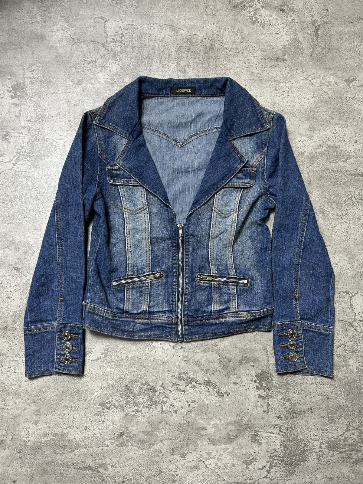 Lip Service 2000s Lip Service Vkei Denim Jacket Size XS / US 0-2 / IT 36-38 - 1 Thumbnail