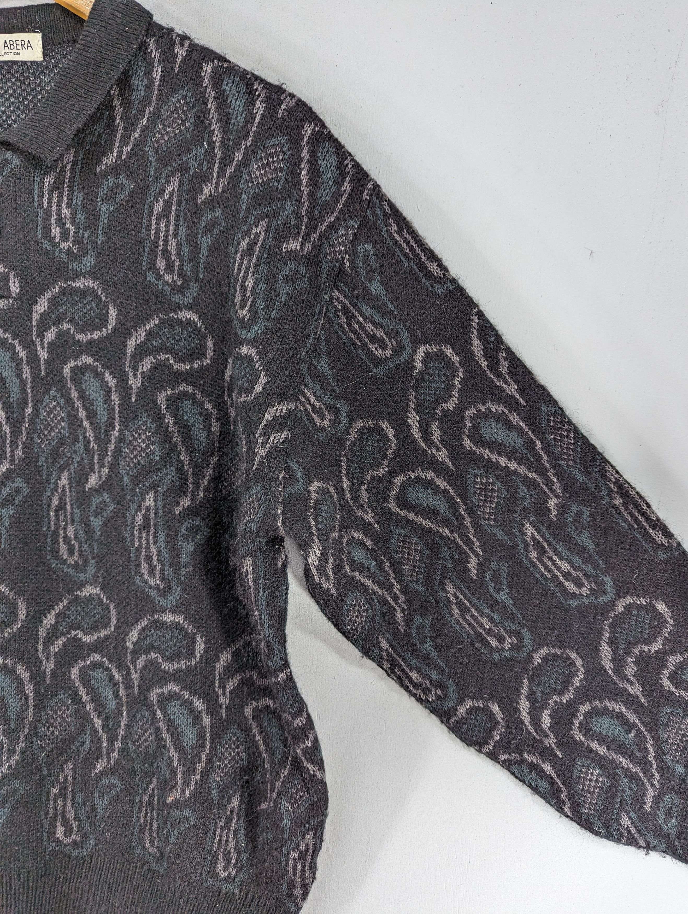 Vintage Japanese Brand Wool Knit Paisley Style Sweatshirt Size US M / EU 48-50 / 2 - 5 Thumbnail