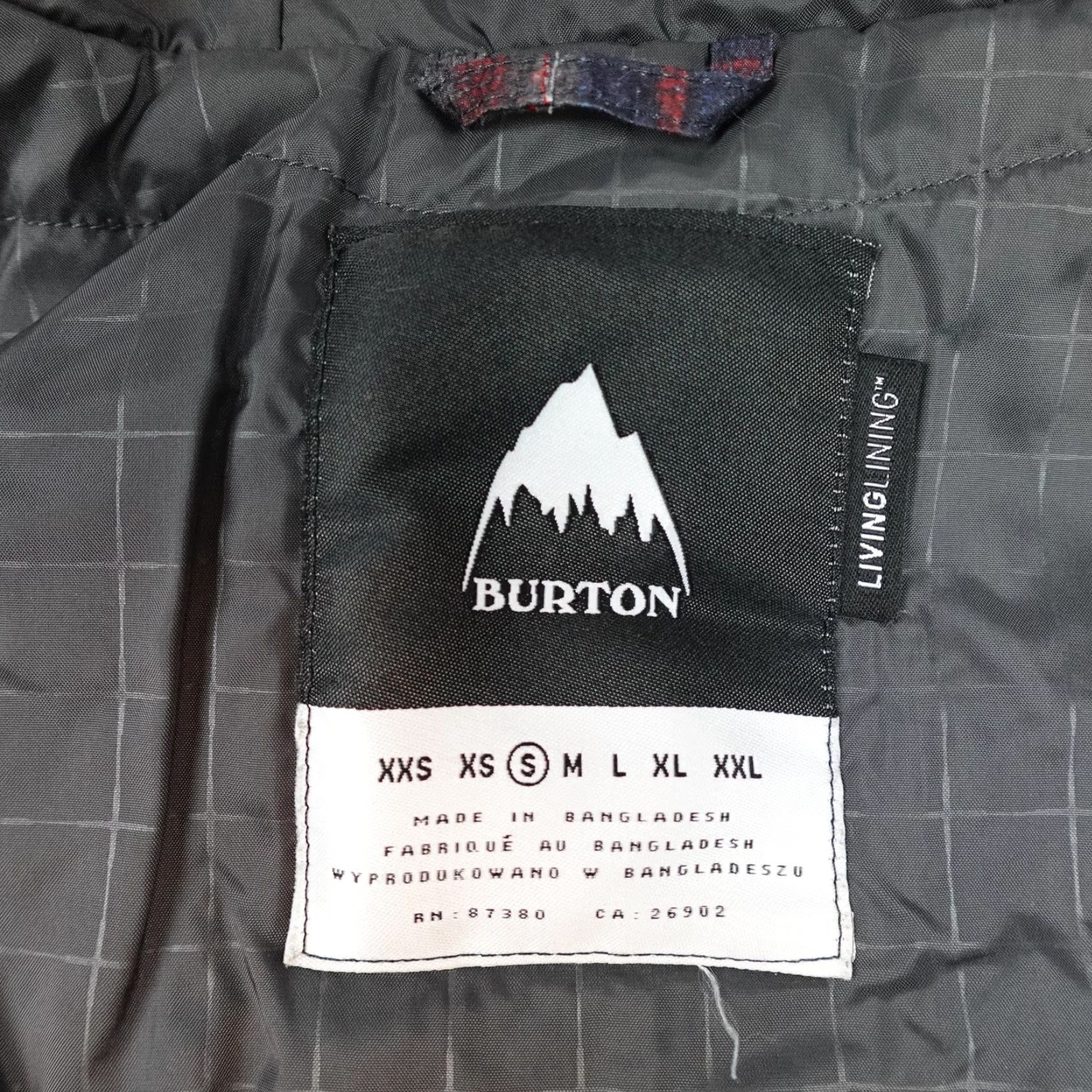 Burton Burton Covert Living Lining Jacket Mens Small Gray Hooded Ski Snowboard Size US S / EU 44-46 / 1 - 6 Thumbnail