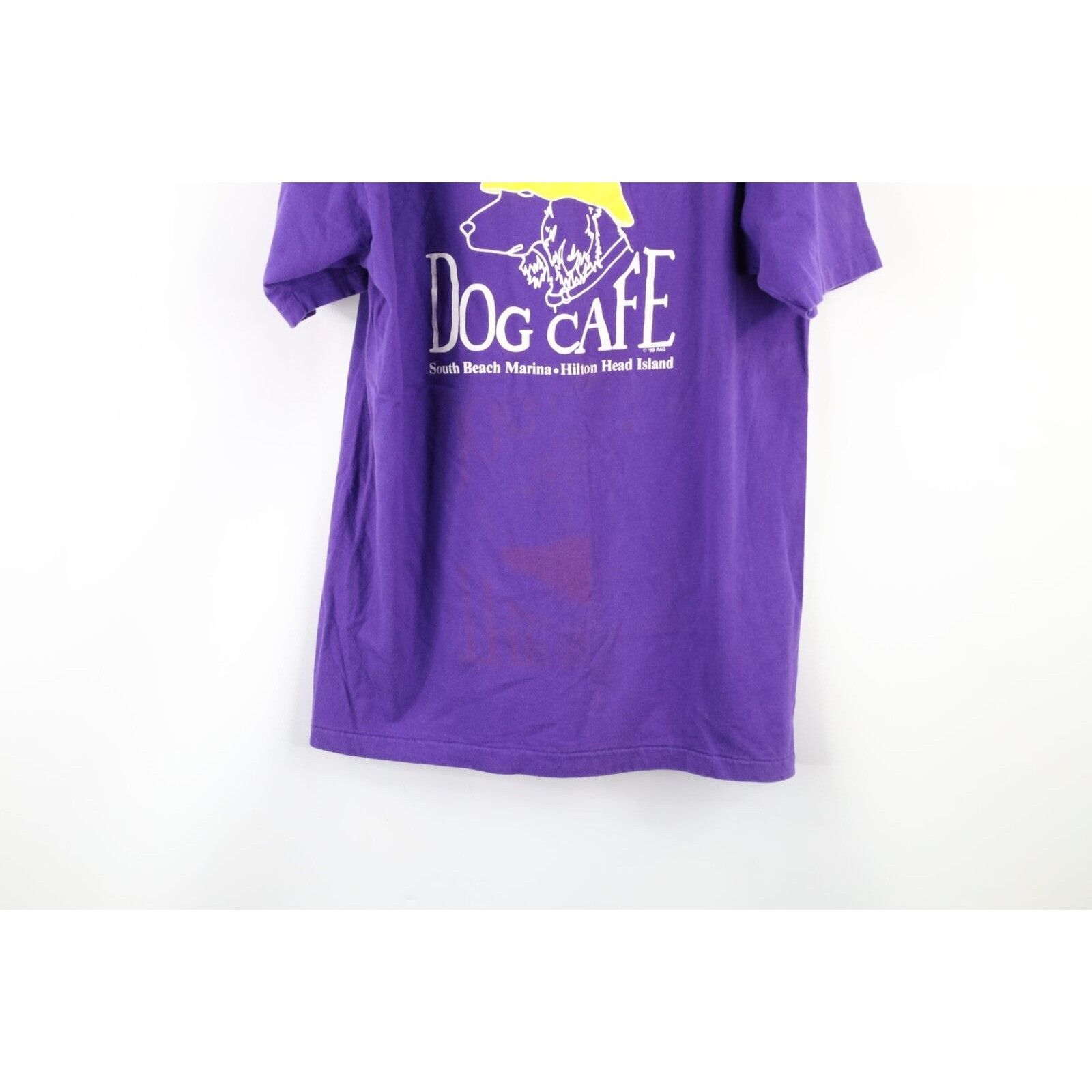 Vintage Vintage 80s Salty Dog Cafe Distressed Spell Out T-Shirt Size US XL / EU 56 / 4 - 10 Thumbnail