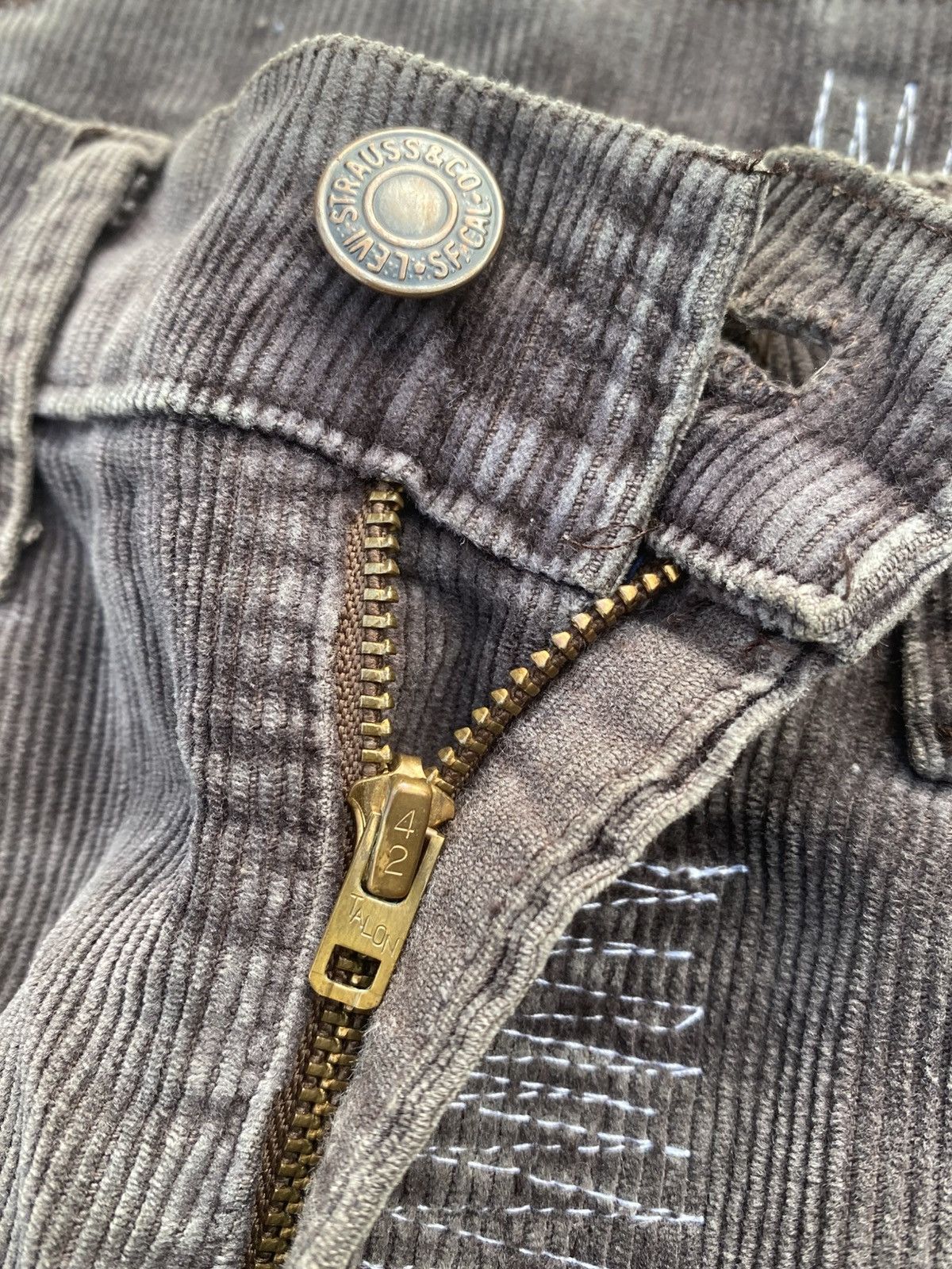 Levi's Vintage Clothing 1970s-80s Levis Corduroy Hippies Patchwork Flared Size US 34 / EU 50 - 17 Thumbnail
