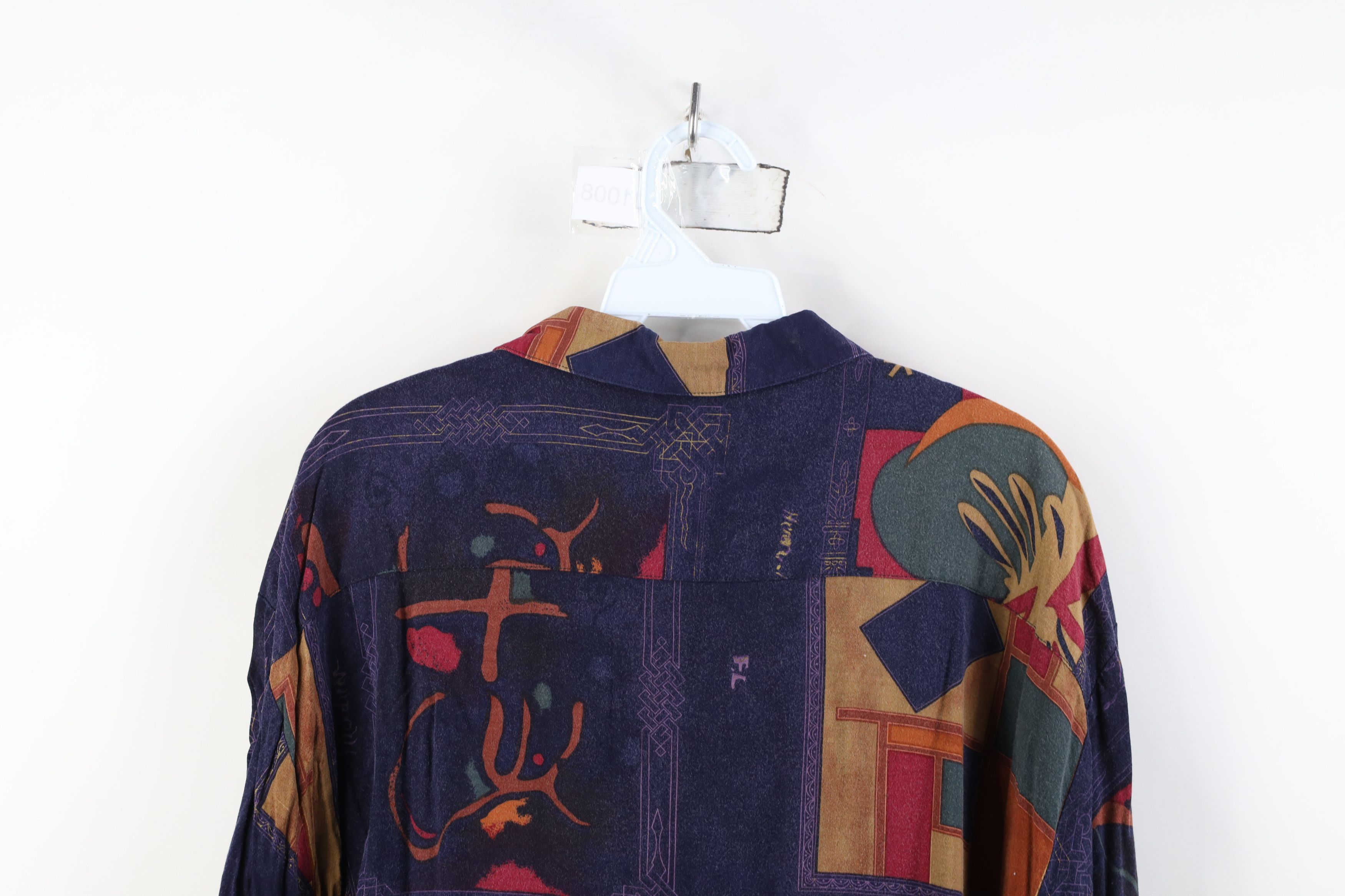Vintage Vintage 90s Streetwear Rayon Gabardine Collared Button Shirt Size US XL / EU 56 / 4 - 13 Thumbnail