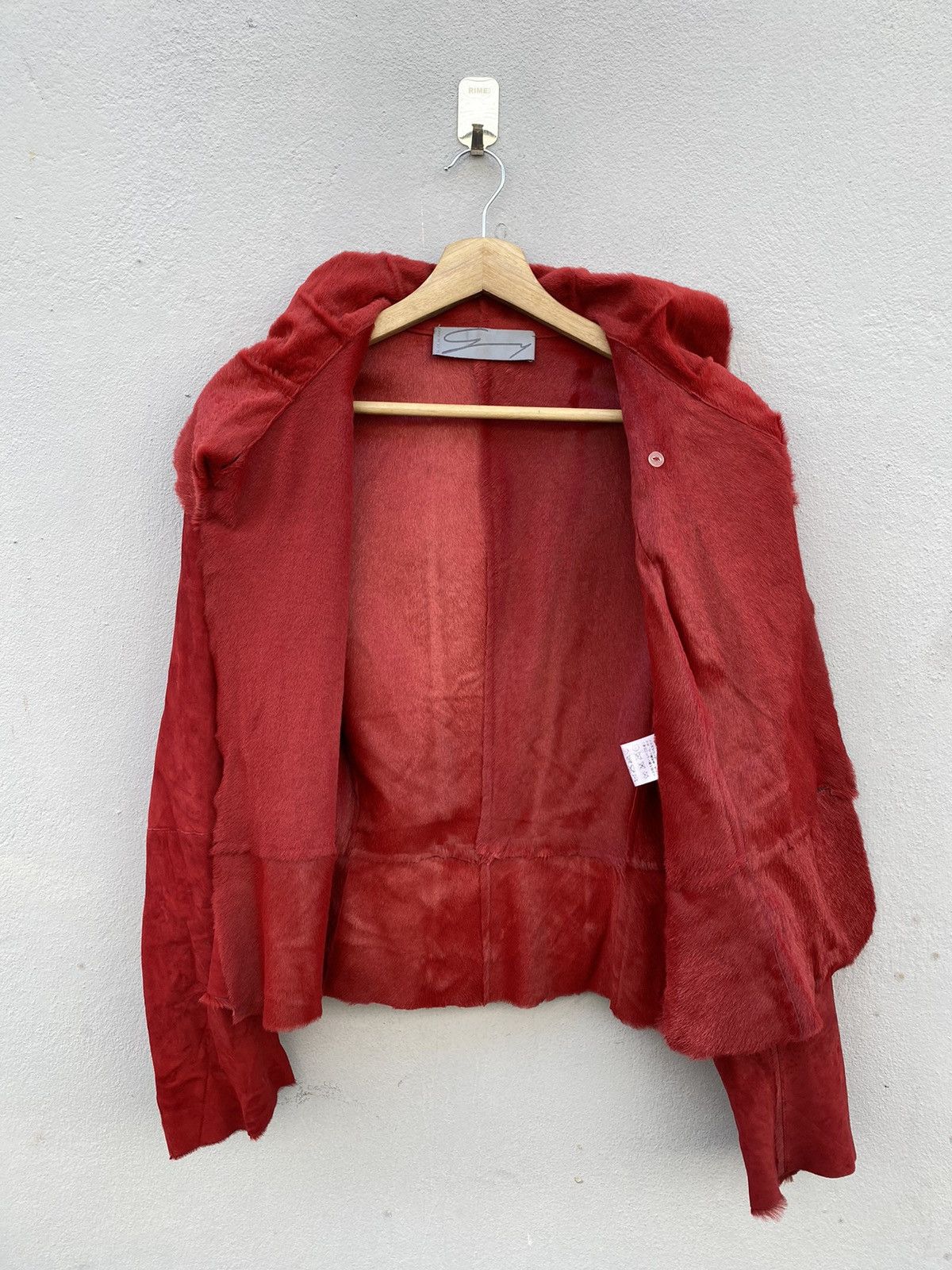 Versace Genny by Versace Red Velvet Cuir Leather Jacket Size M / US 6-8 / IT 42-44 - 2 Thumbnail