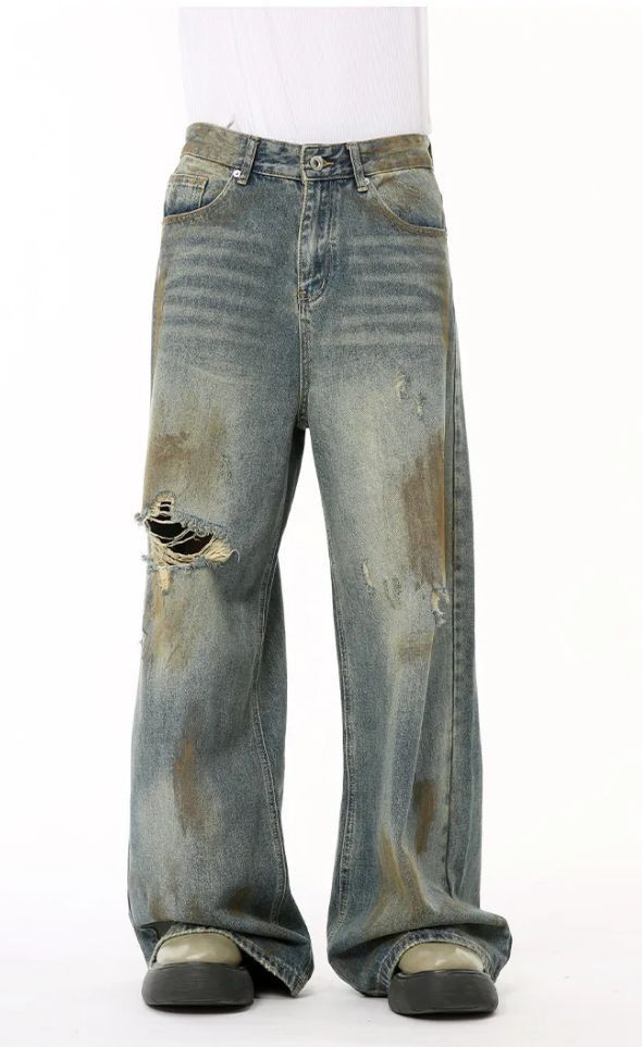 Japanese Brand × Jean Male Denim Pants Worn Out Hole Size US 28 / EU 44 - 3 Thumbnail
