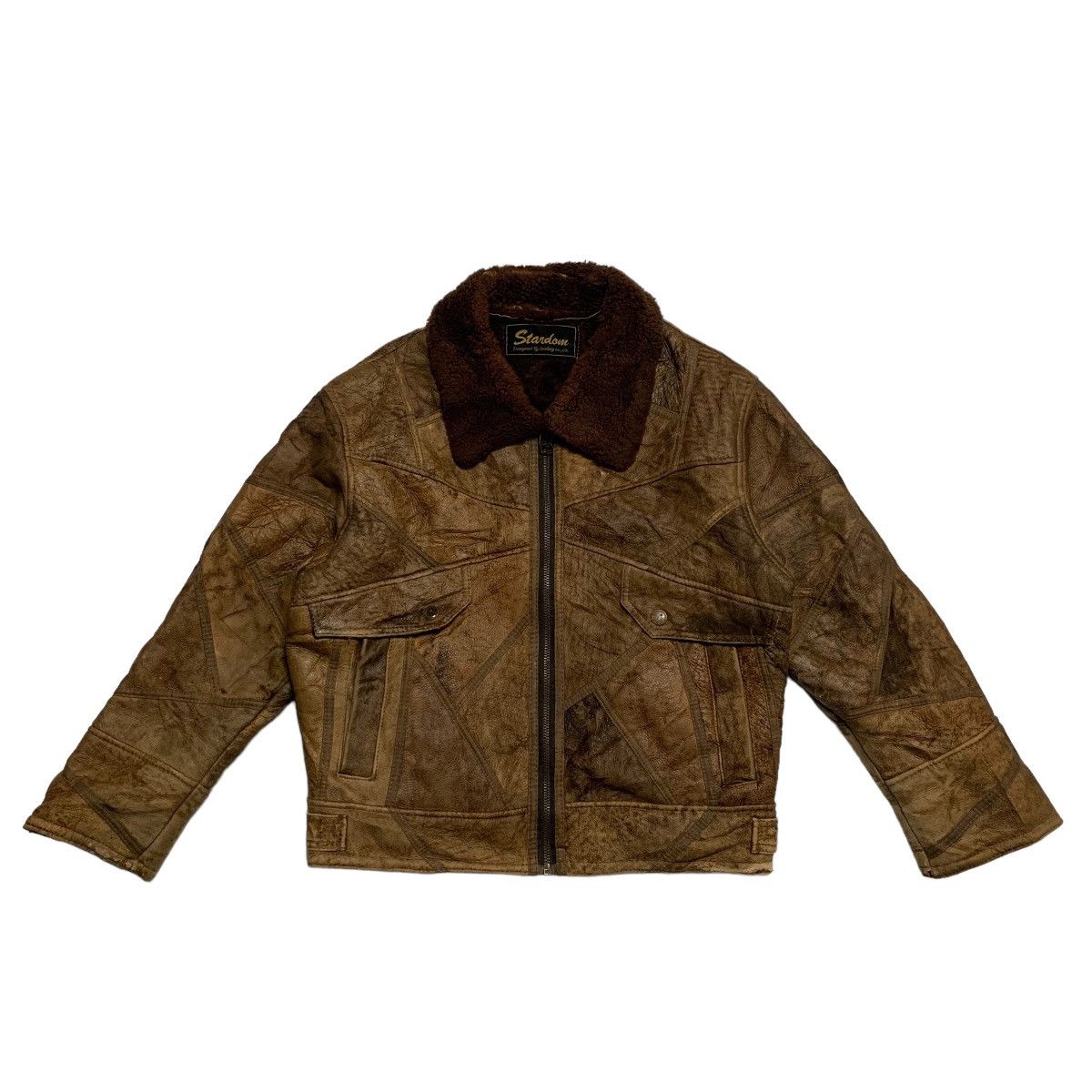 Japanese Brand Vintage Stardom Patchwork Style Leather Jacket Size US M / EU 48-50 / 2 - 1 Thumbnail