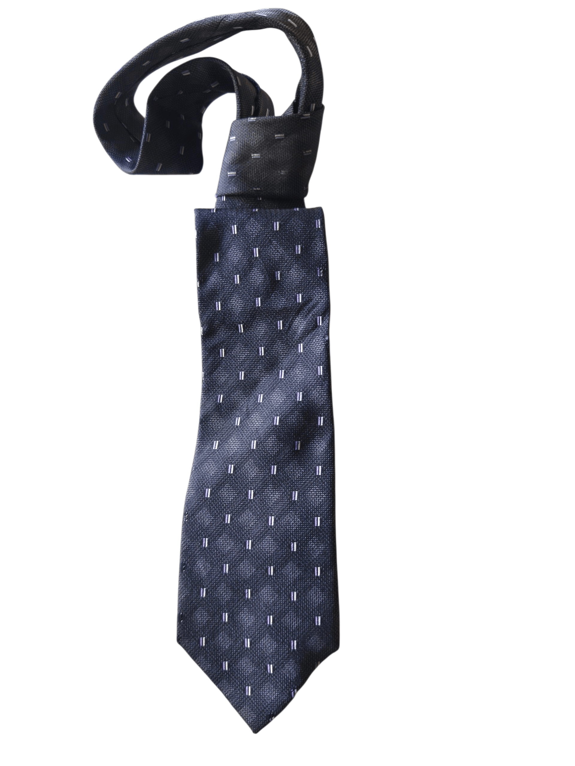 Hiroko Koshino Homme Vintage Hiroko Koshino Homme Woven Jacquard Pin Dot Silk Tie Size ONE SIZE - 2 Thumbnail