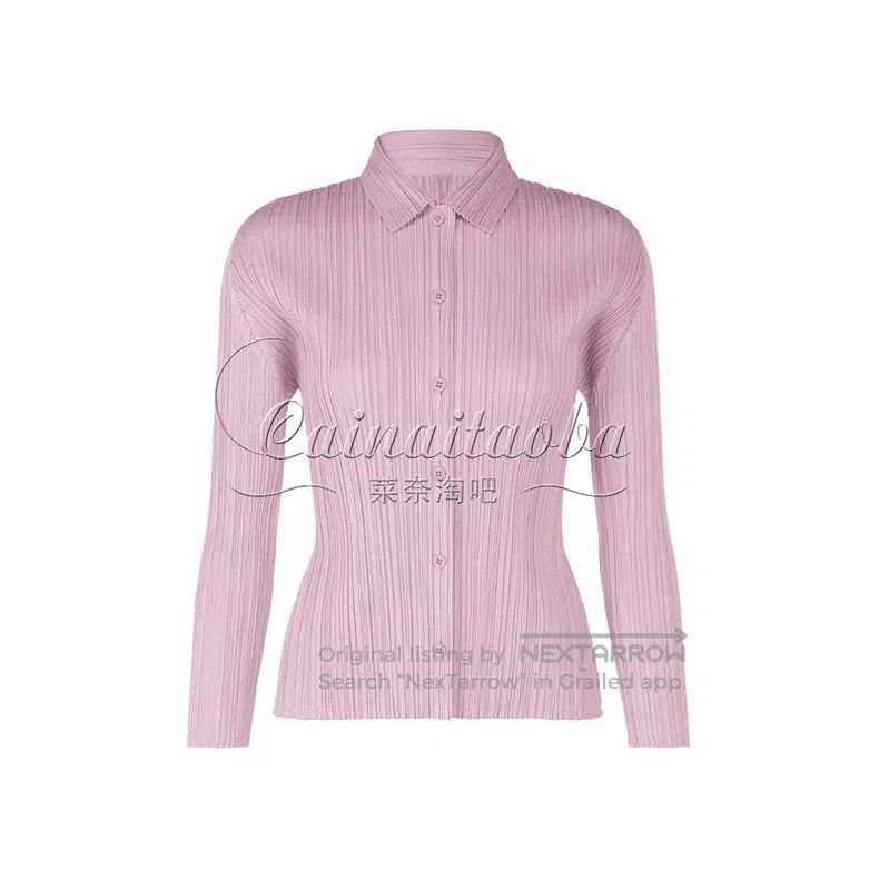 Issey Miyake Issey Miyake Pleated Collar Long Sleeve Shirt Size L / US 10 / IT 46 - 1 Thumbnail