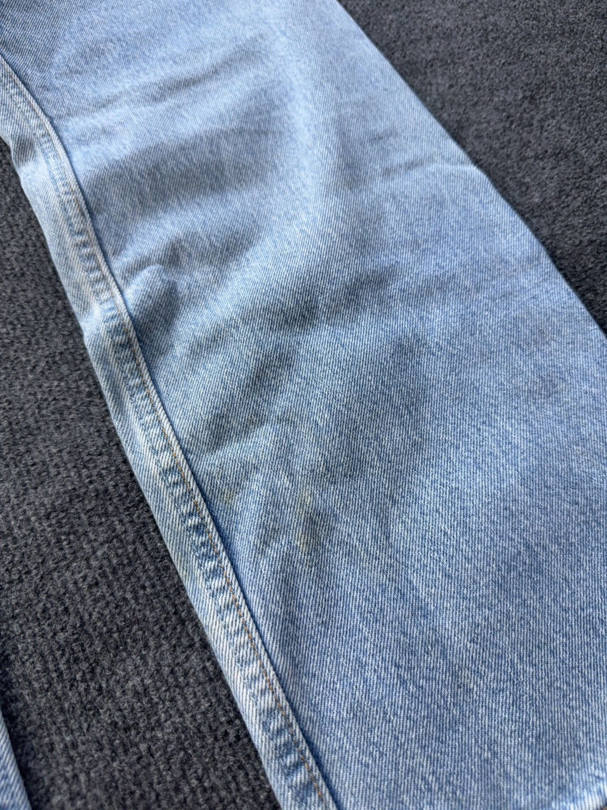 Levi's Retro Levis 501 USA Dirty Light Wash Vintage Straight Jeans Size US 31 - 16 Thumbnail