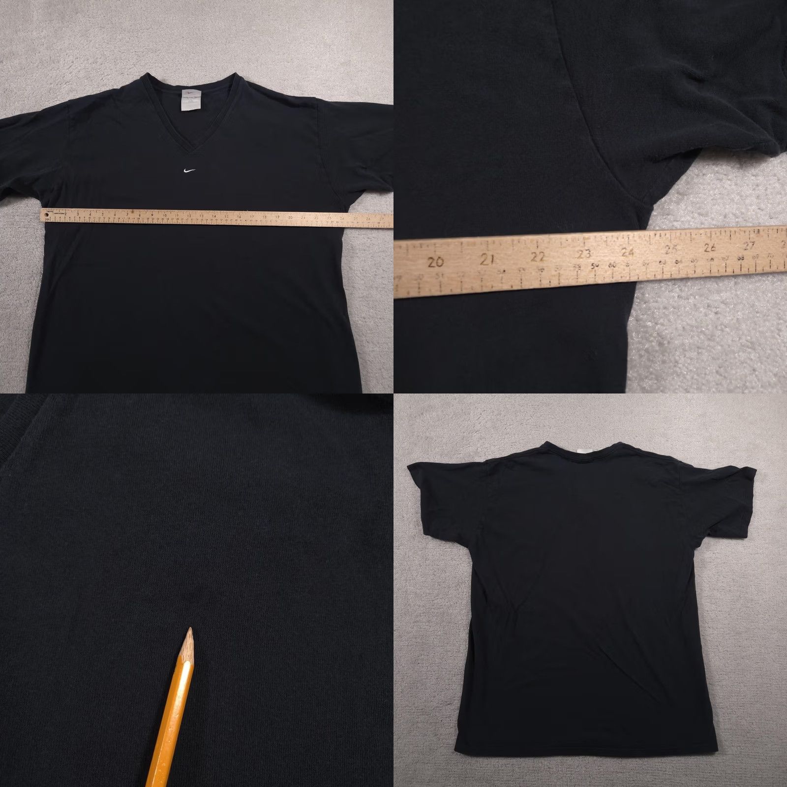Nike VINTAGE Nike Shirt Mens XL Black V-Neck Embroidered Swoosh Cotton Minimalist Casual Size US XL / EU 56 / 4 - 9 Thumbnail